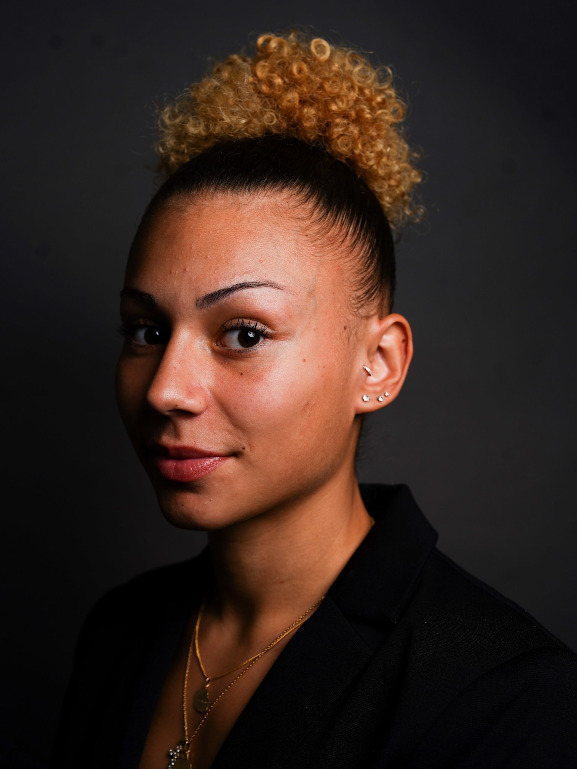 silver-colored earrings