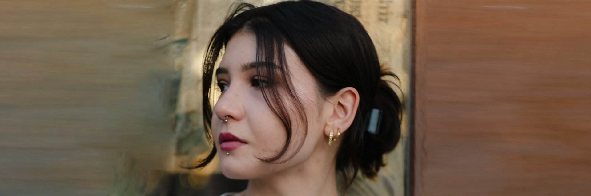 silver-colored earrings