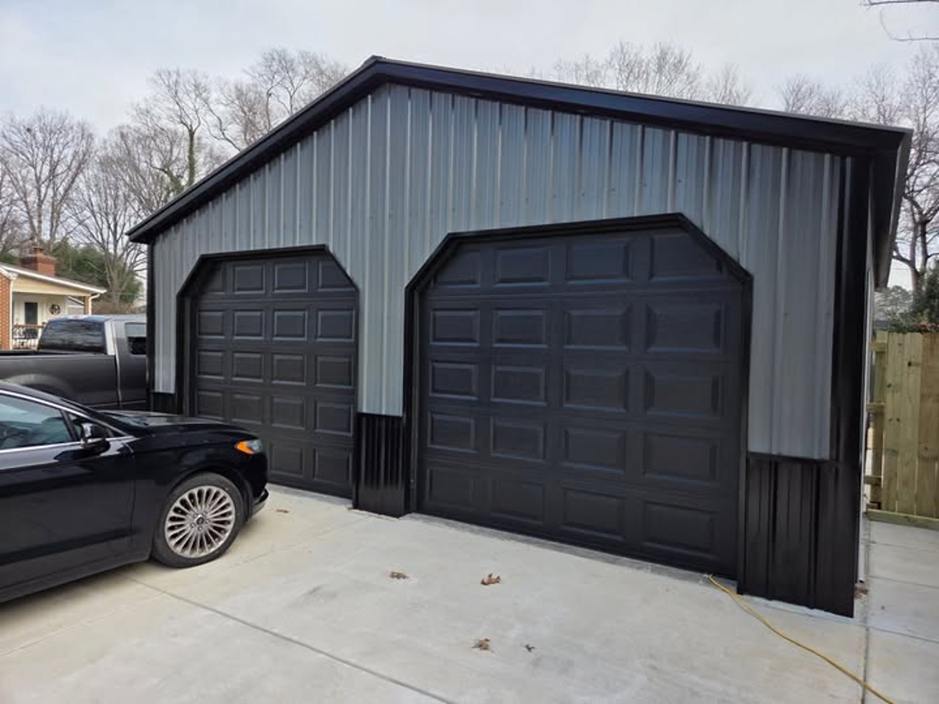 Metal garage vertical siding traditional garage doors