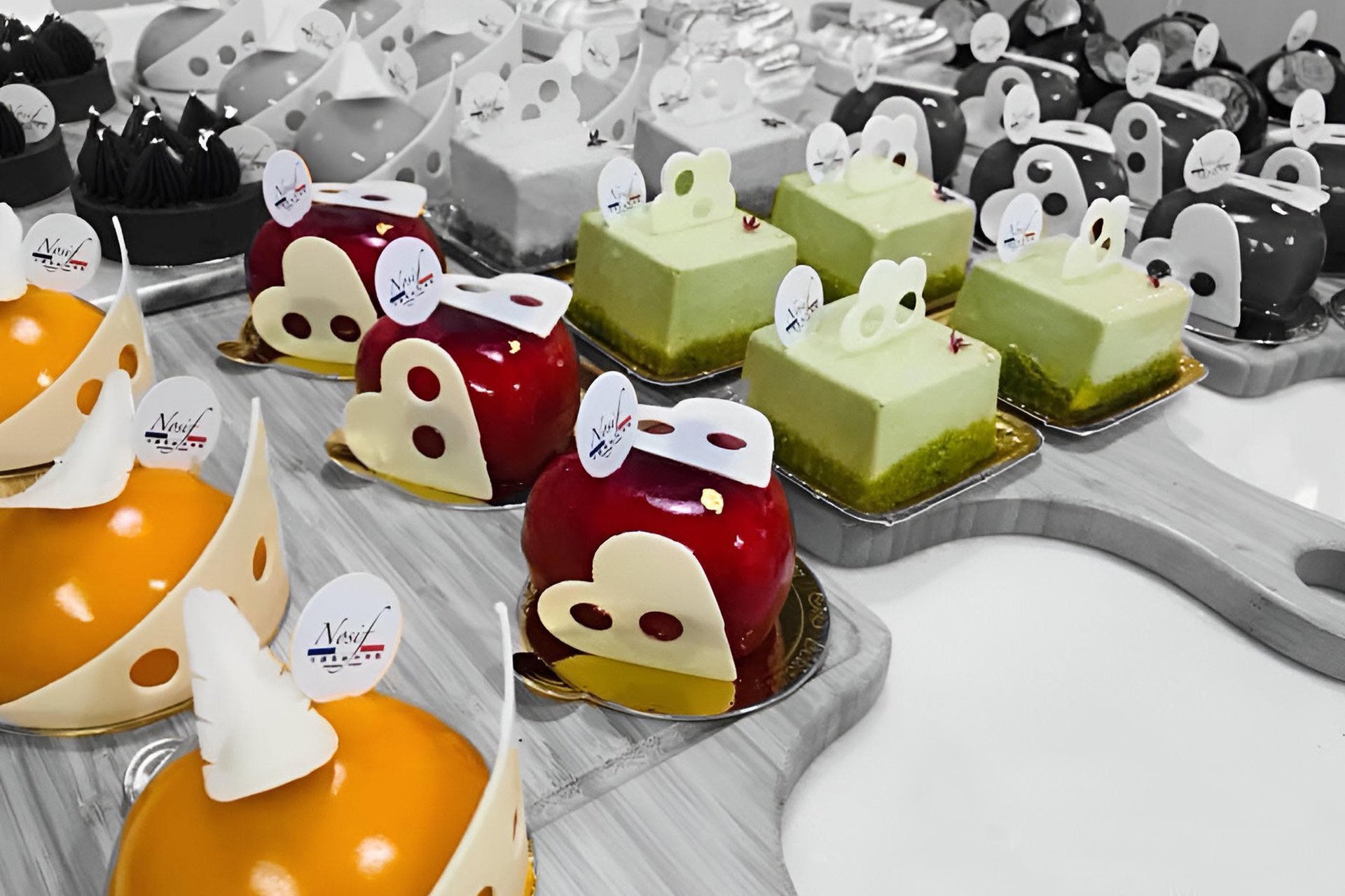 an abstract photo of a curved building with a blue sky in the background