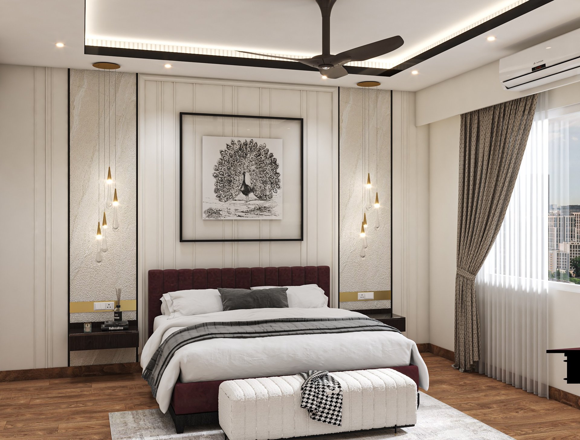 black and white bed linen