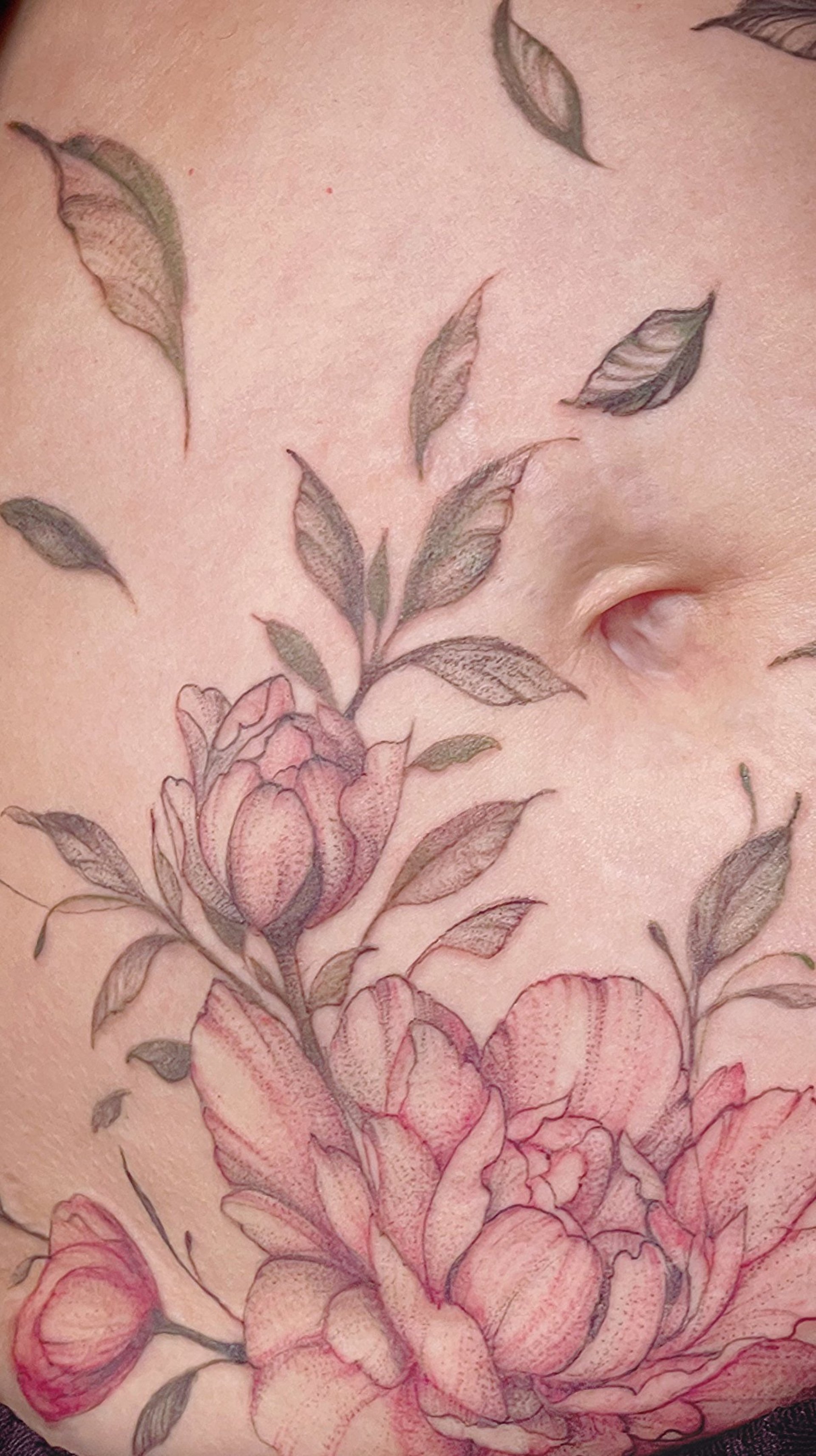 black and pink floral wall decor