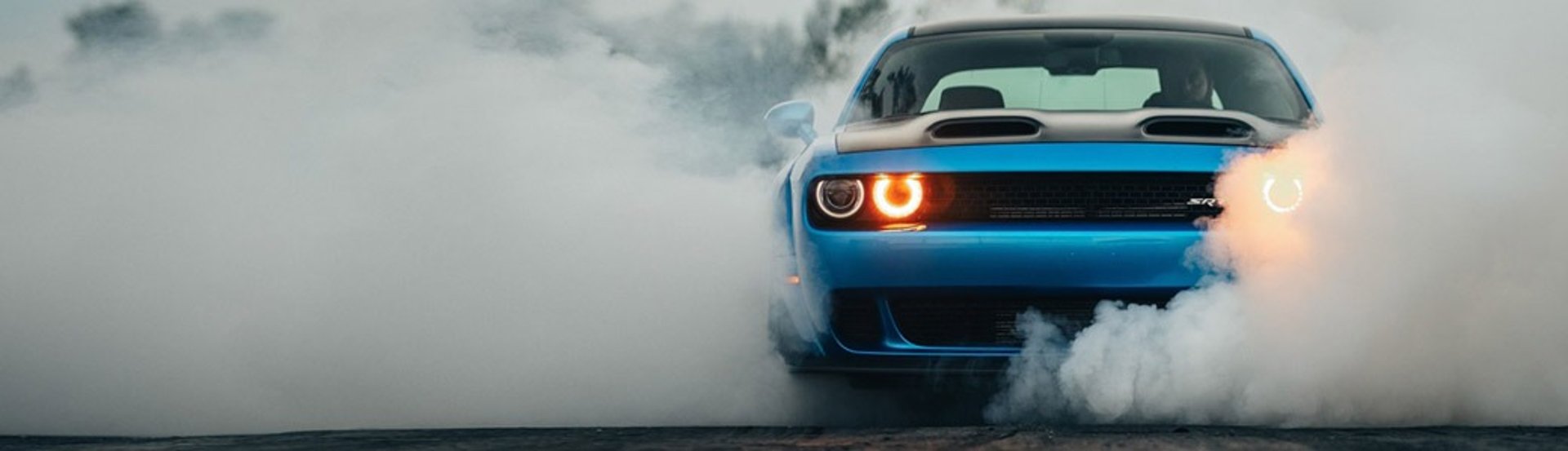 AMSOIL Blue Dodge SRT8 Burn Out