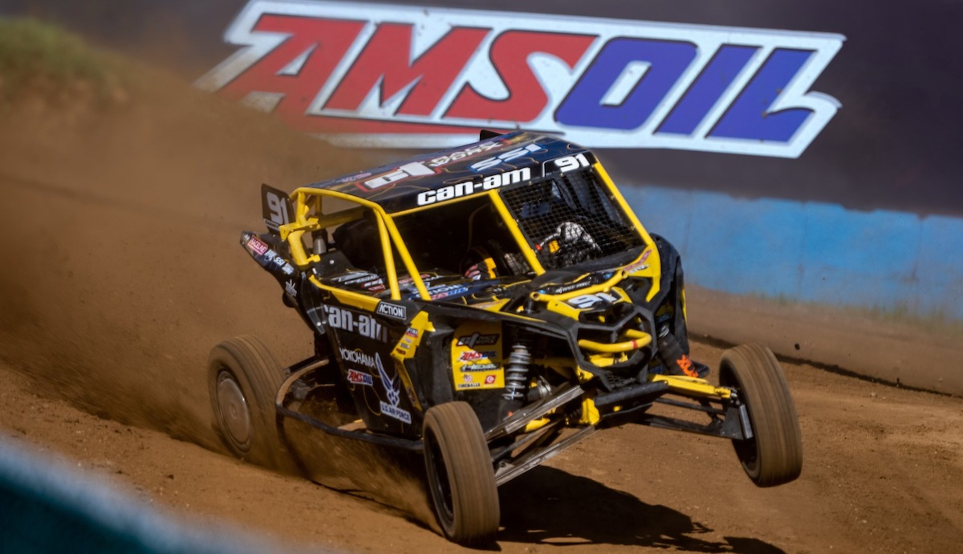 Side by Side Racing on Dirt Track