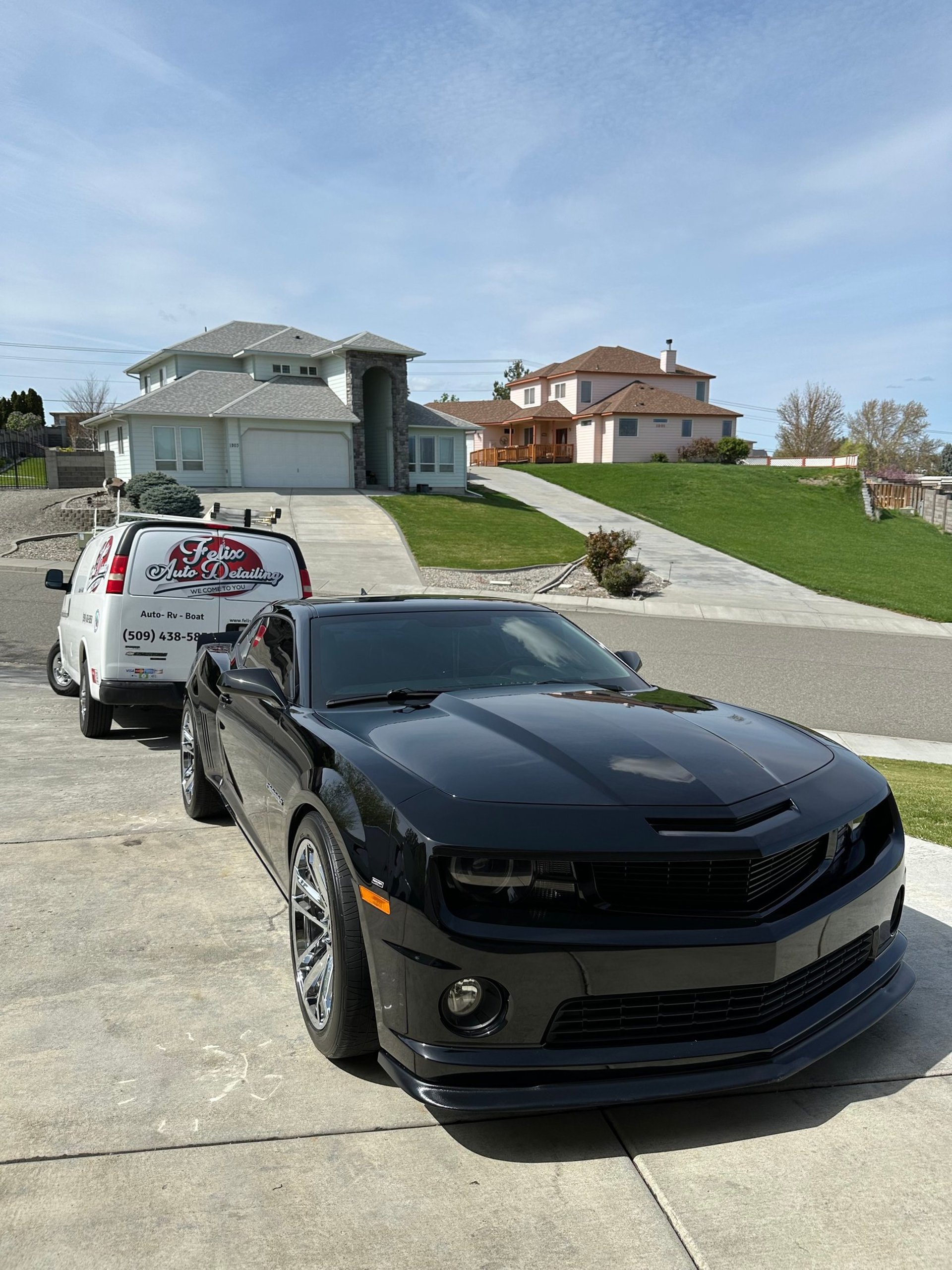 white Ford vehicle