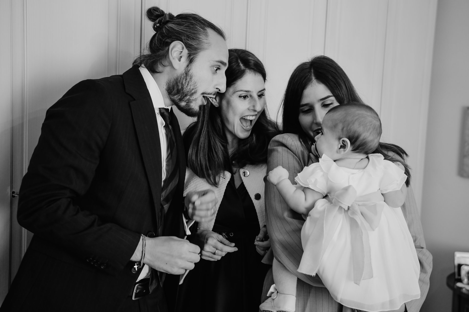 an abstract photo of a curved building with a blue sky in the background