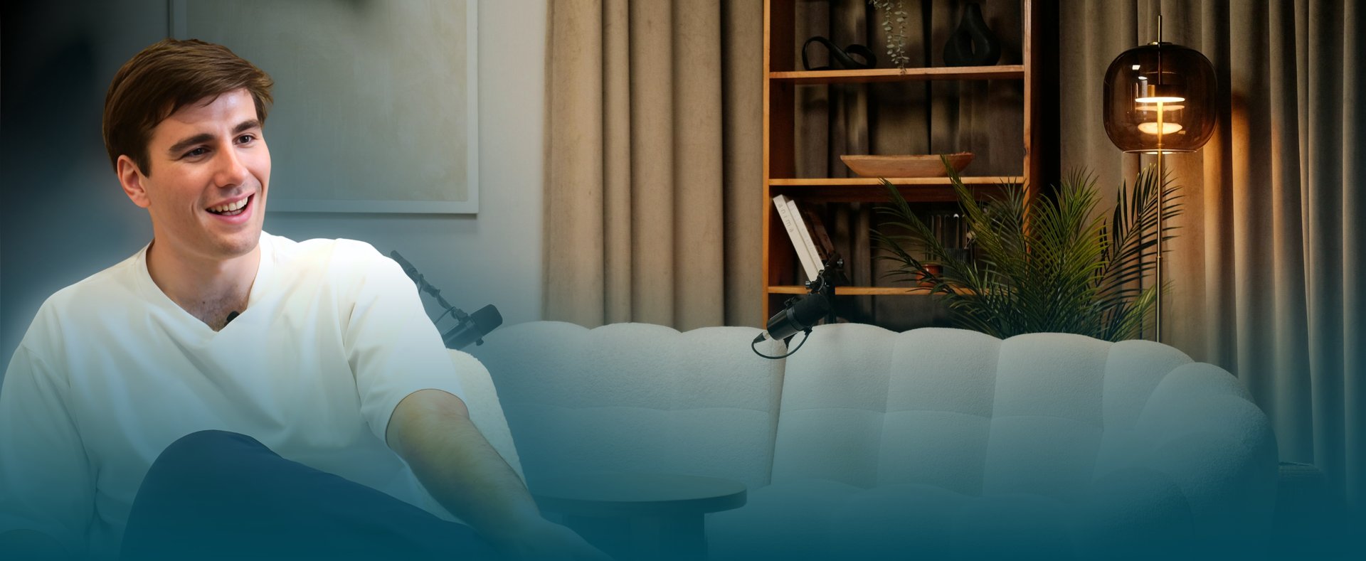 black and silver microphone with white background