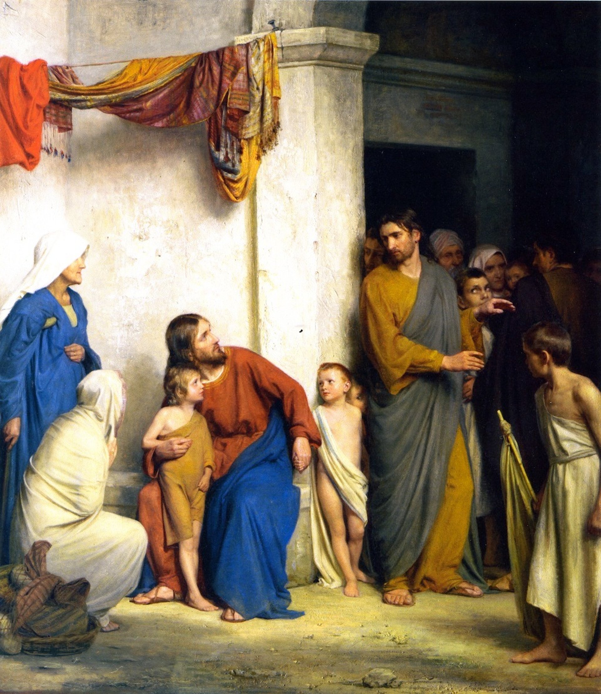 people attending mass in church