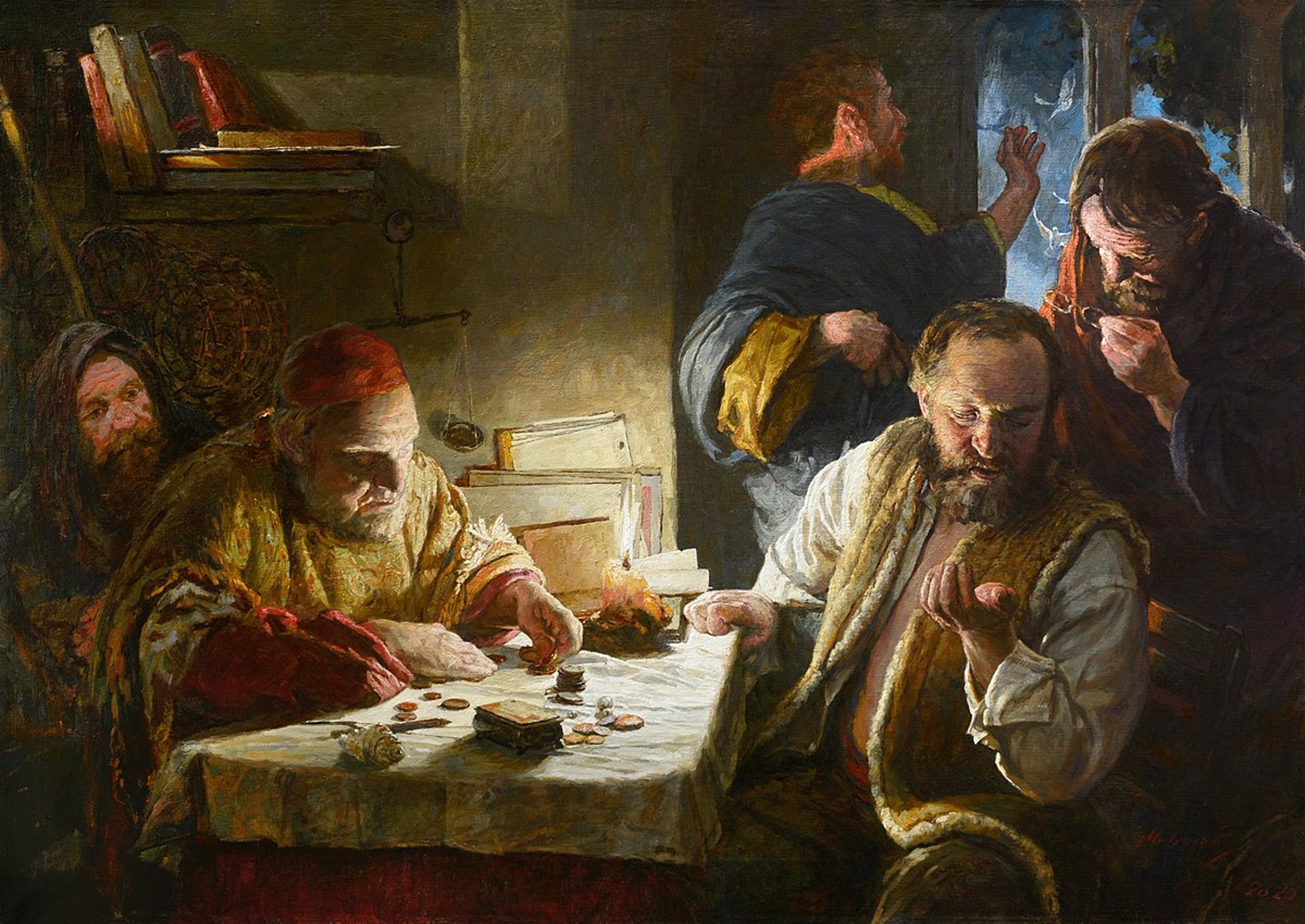 people attending mass in church