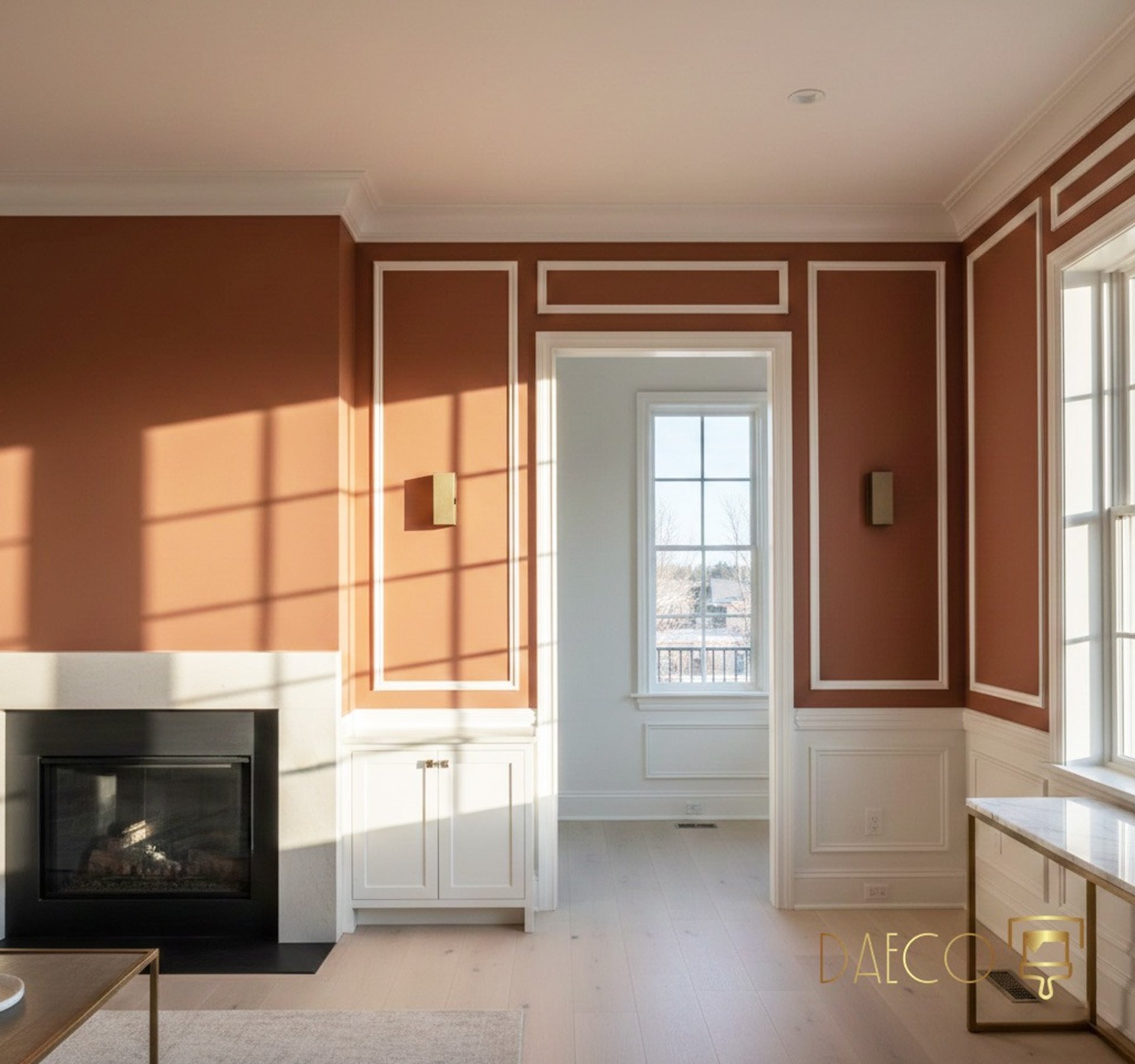 an abstract photo of a curved building with a blue sky in the background