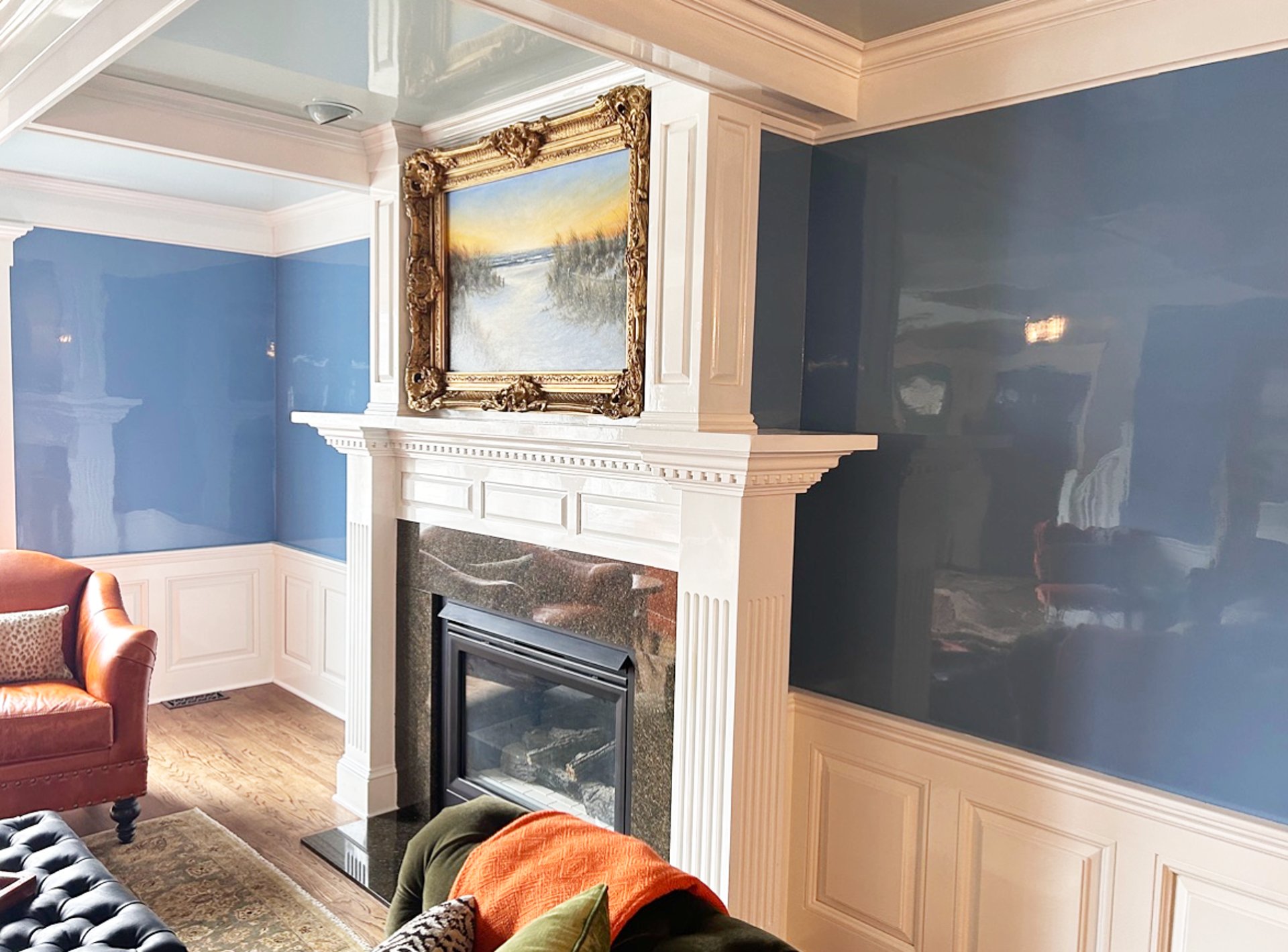 an abstract photo of a curved building with a blue sky in the background