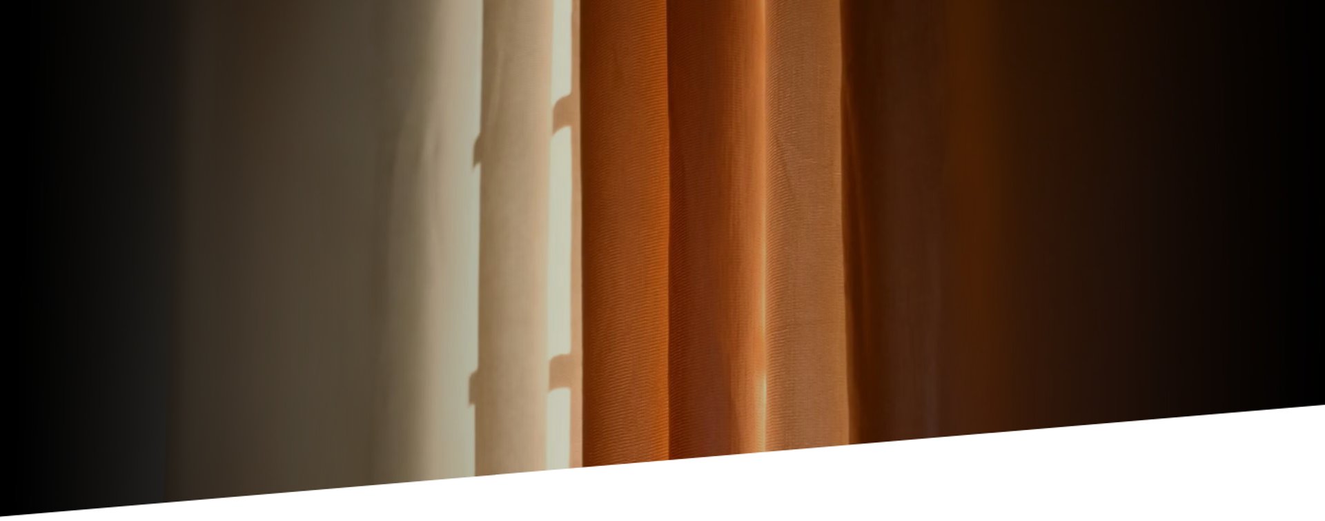 white glass panel curtains