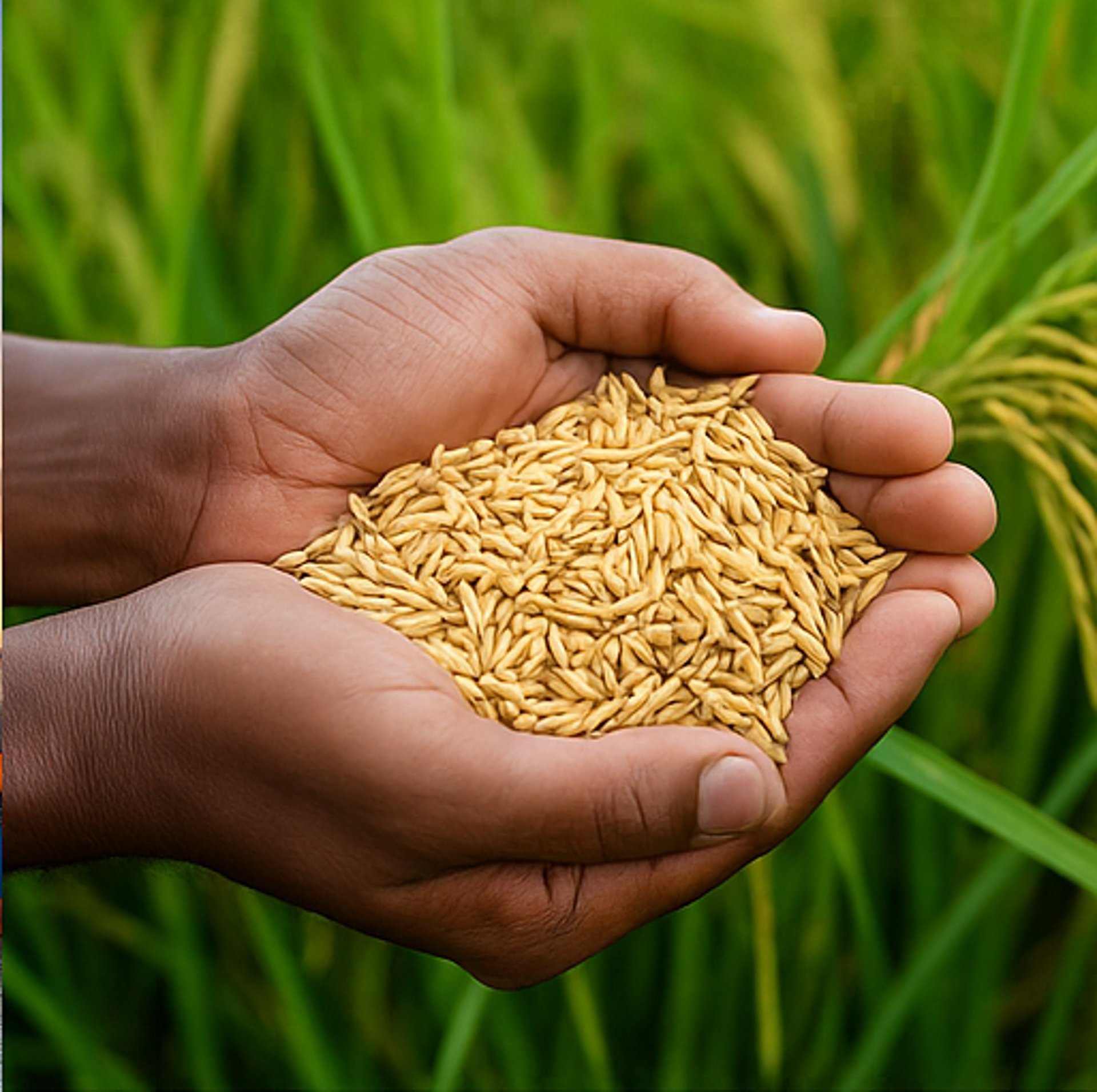 "Close-up of basmati rice grains and jasmine rice in burlap sacks at an Asian market.