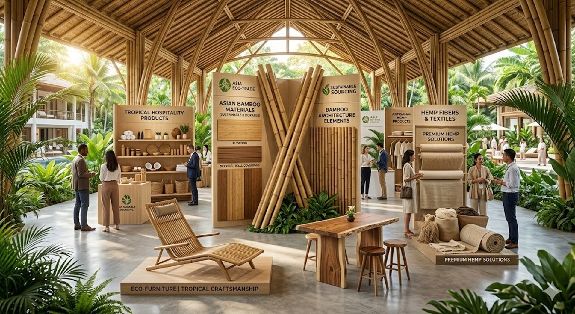 HBI bamboo furniture components, bamboo construction materials, bamboo panels, and eco-friendly manufacturing solutions