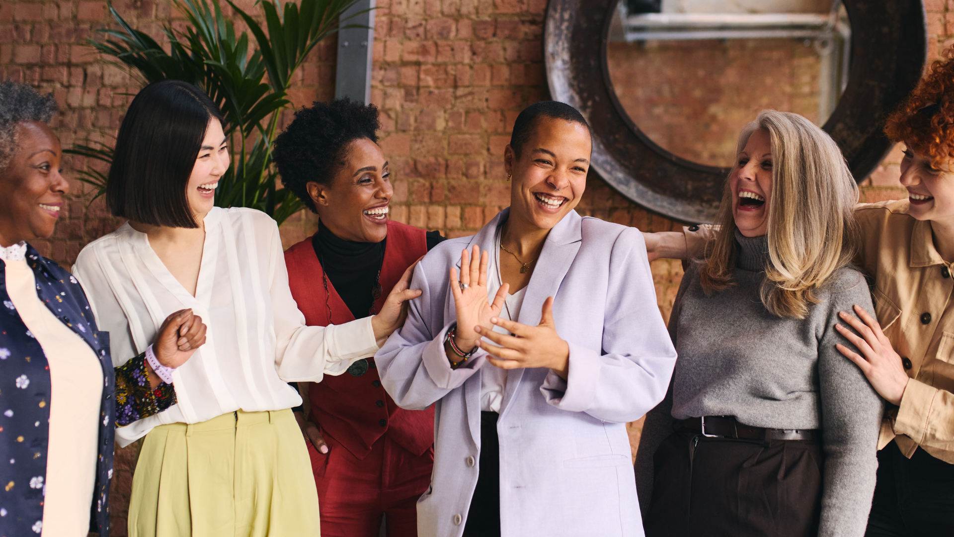 group of women lined up