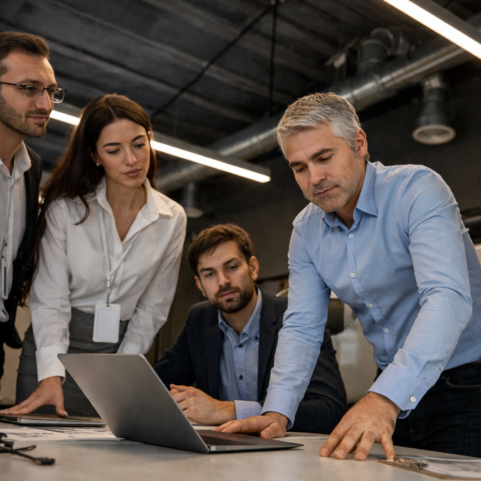 Spotkanie zespołu nad dokumentami projektu