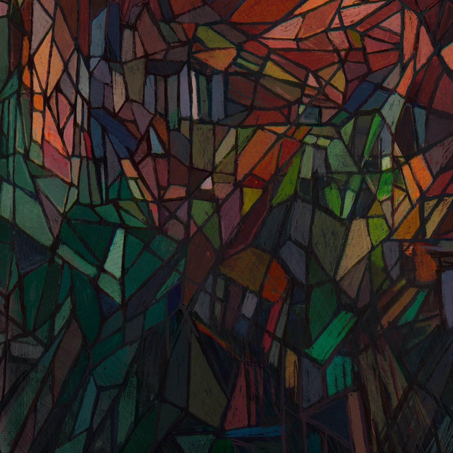 a close up of a mosaic tile wall