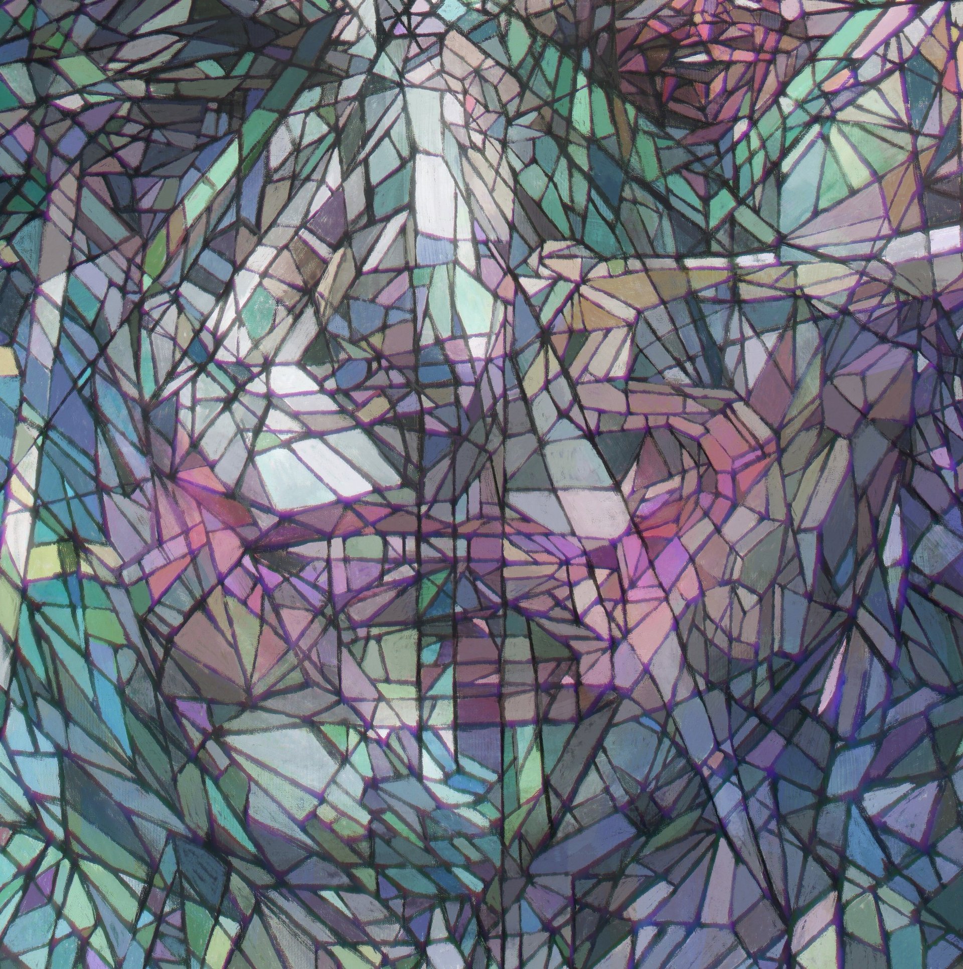 a close up of a mosaic tile wall