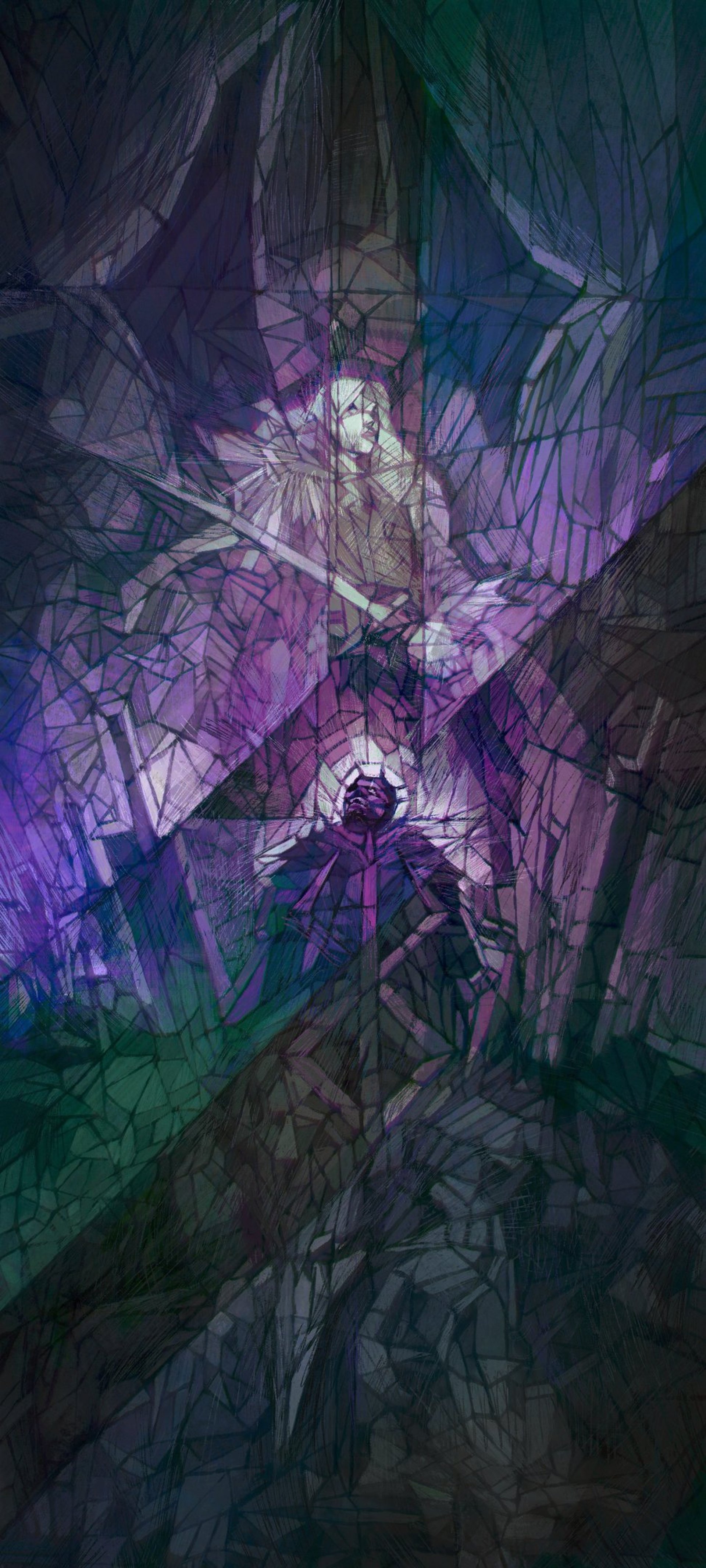 a close up of a mosaic tile wall