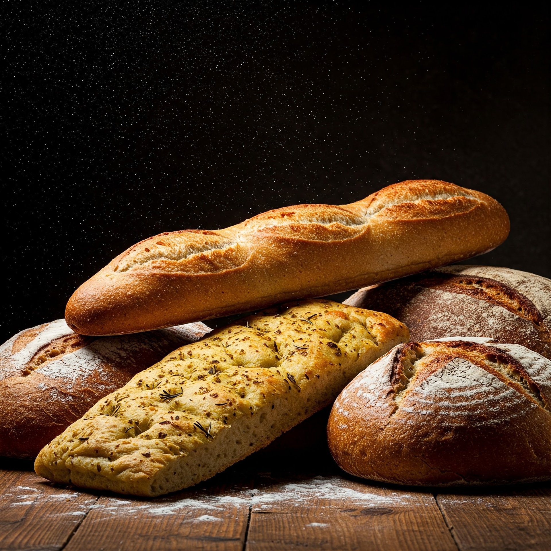 breads in display shelf