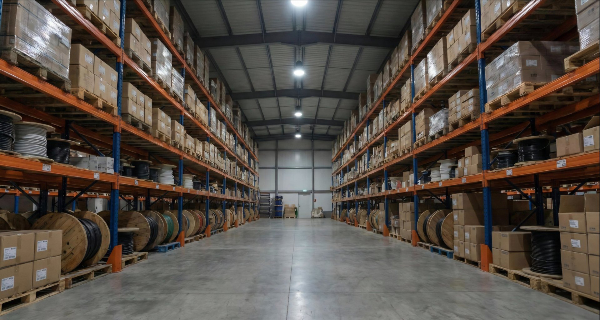 an abstract photo of a curved building with a blue sky in the background