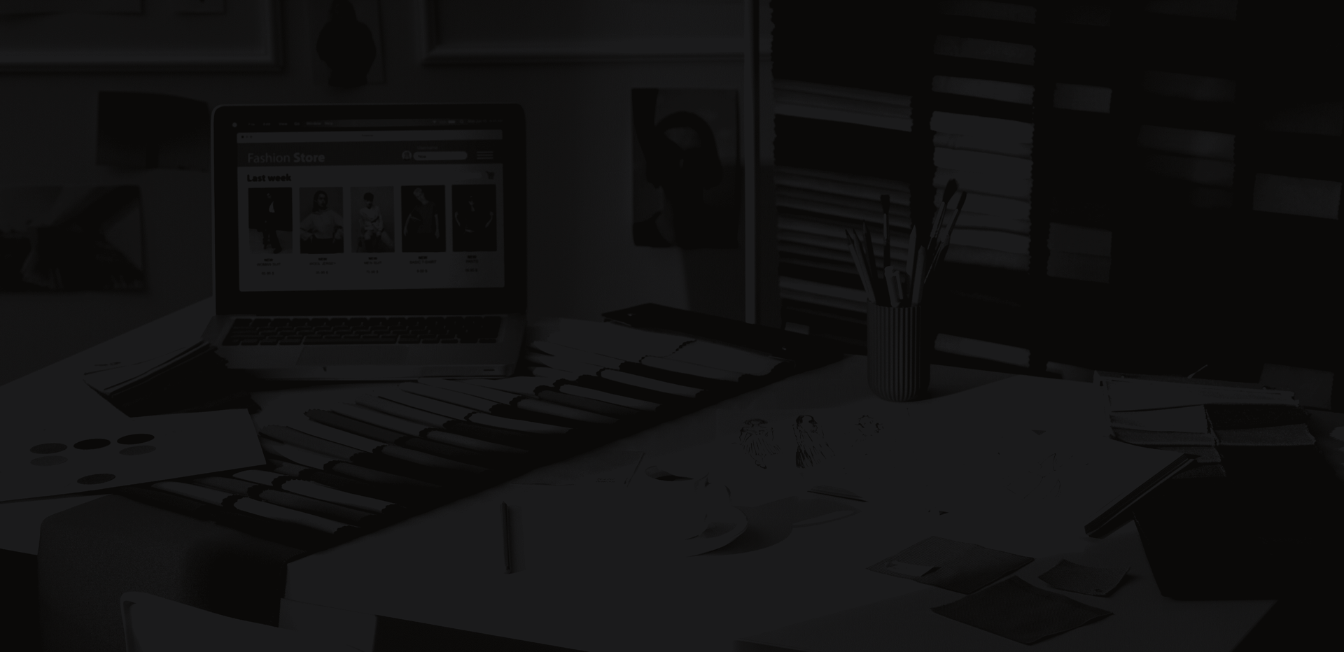 an abstract photo of a curved building with a blue sky in the background