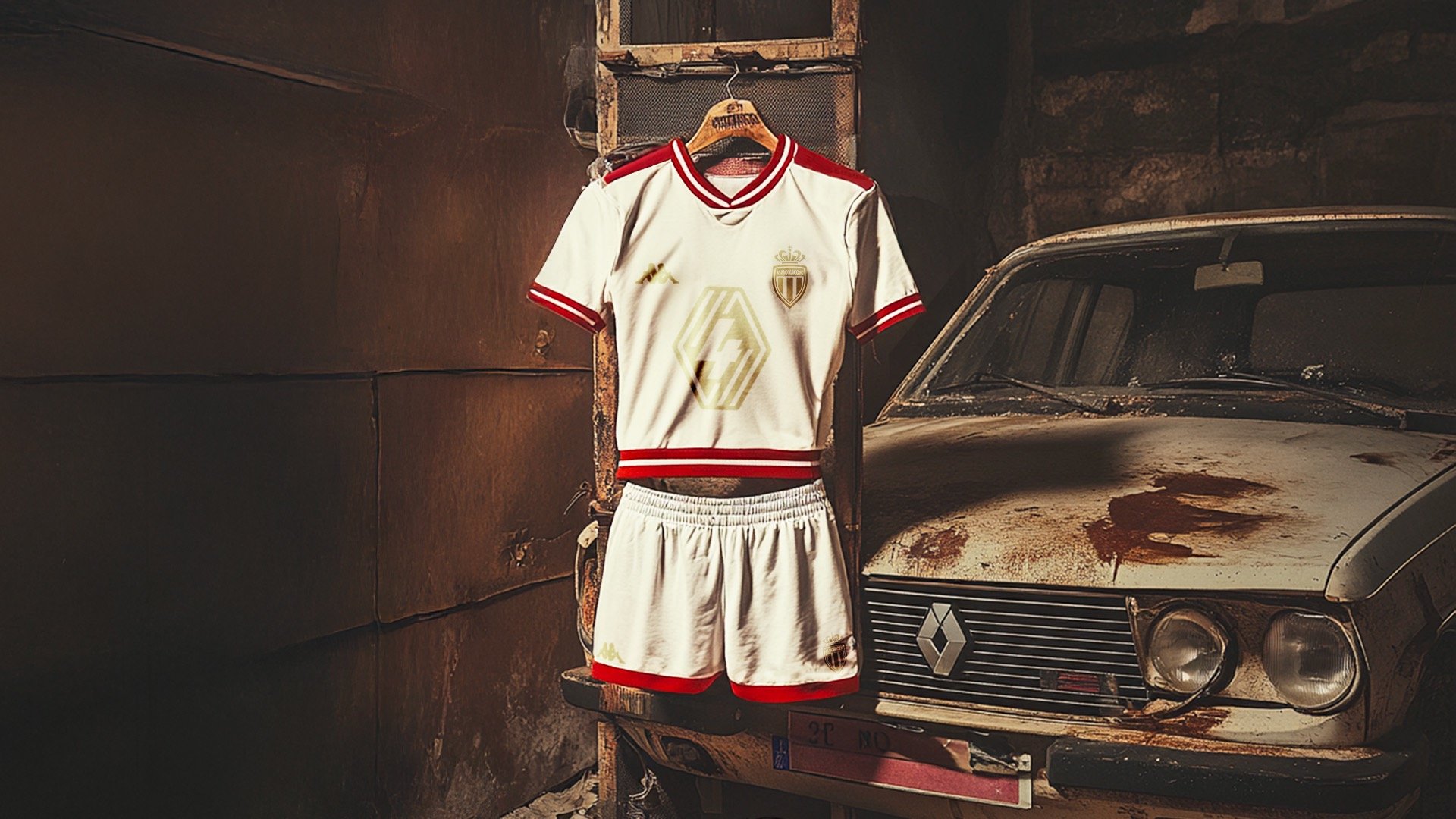 an abstract photo of a curved building with a blue sky in the background