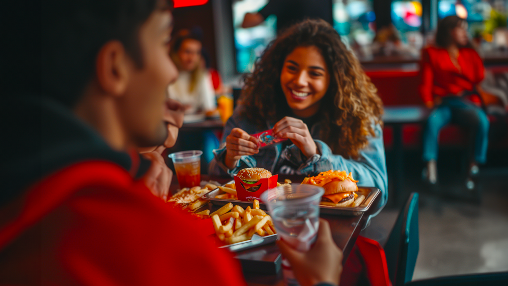an abstract photo of a curved building with a blue sky in the background