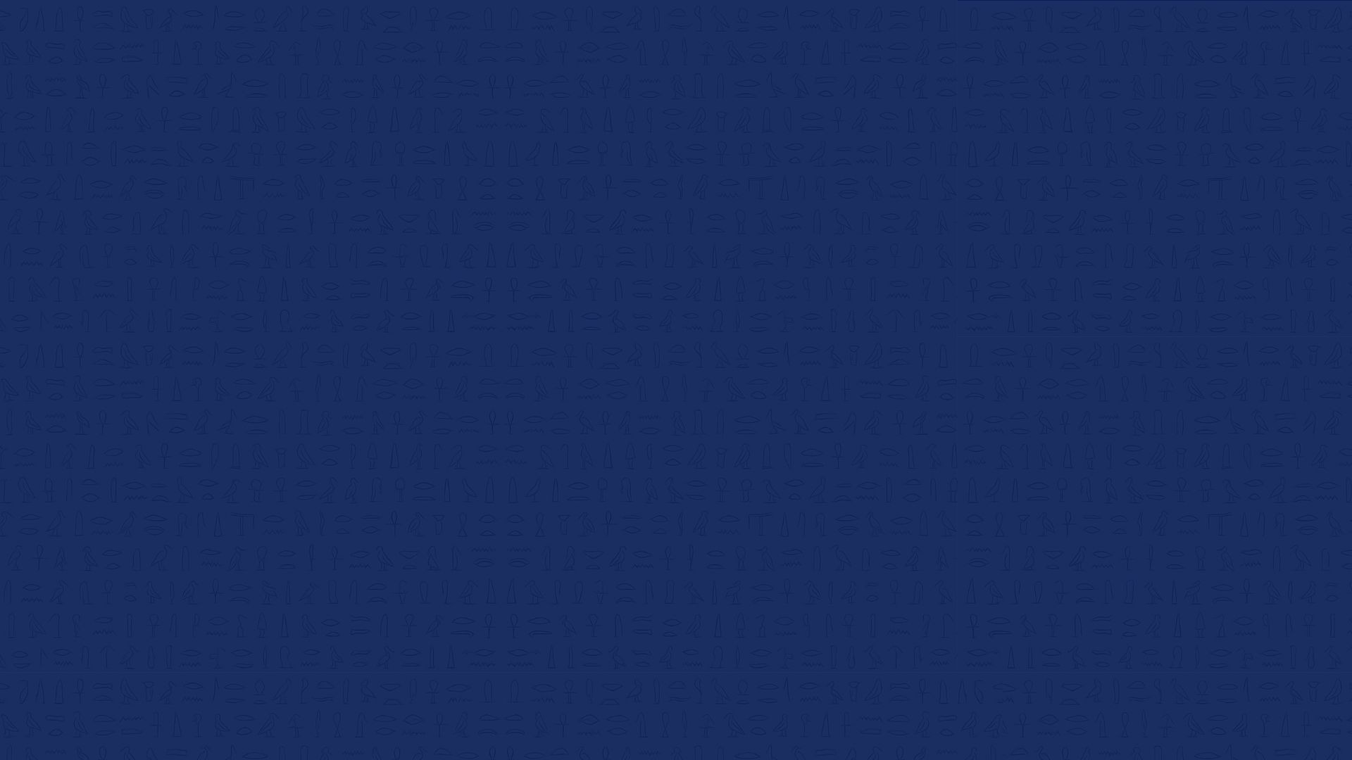 A blue book with egyptian writing on it