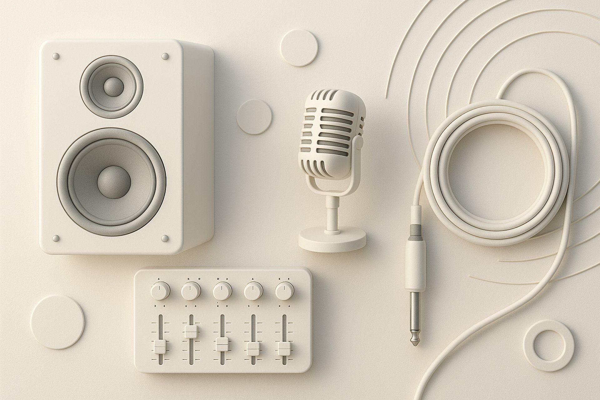 A studio microphone on a stand with pop filter