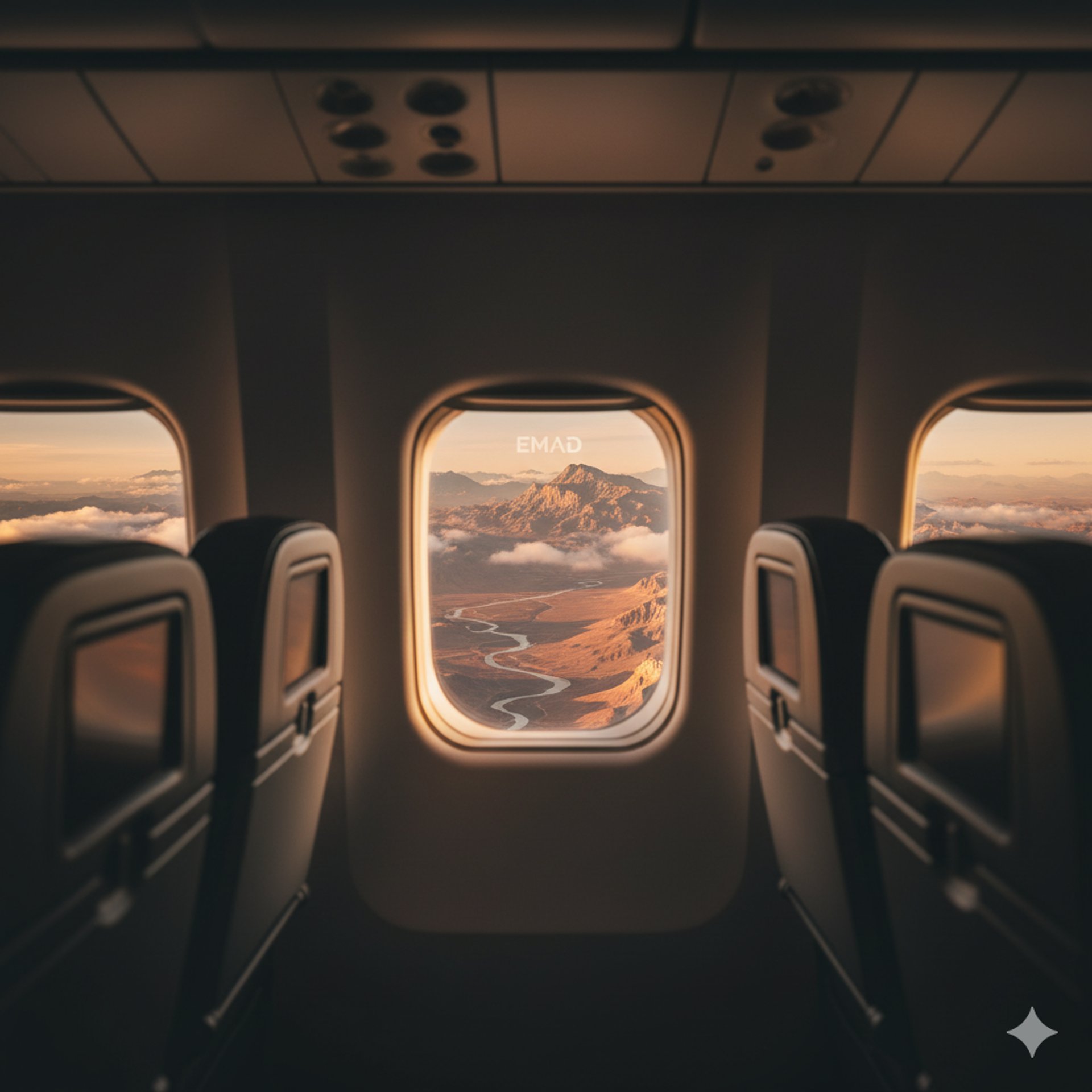 outside view of airplane flying on air