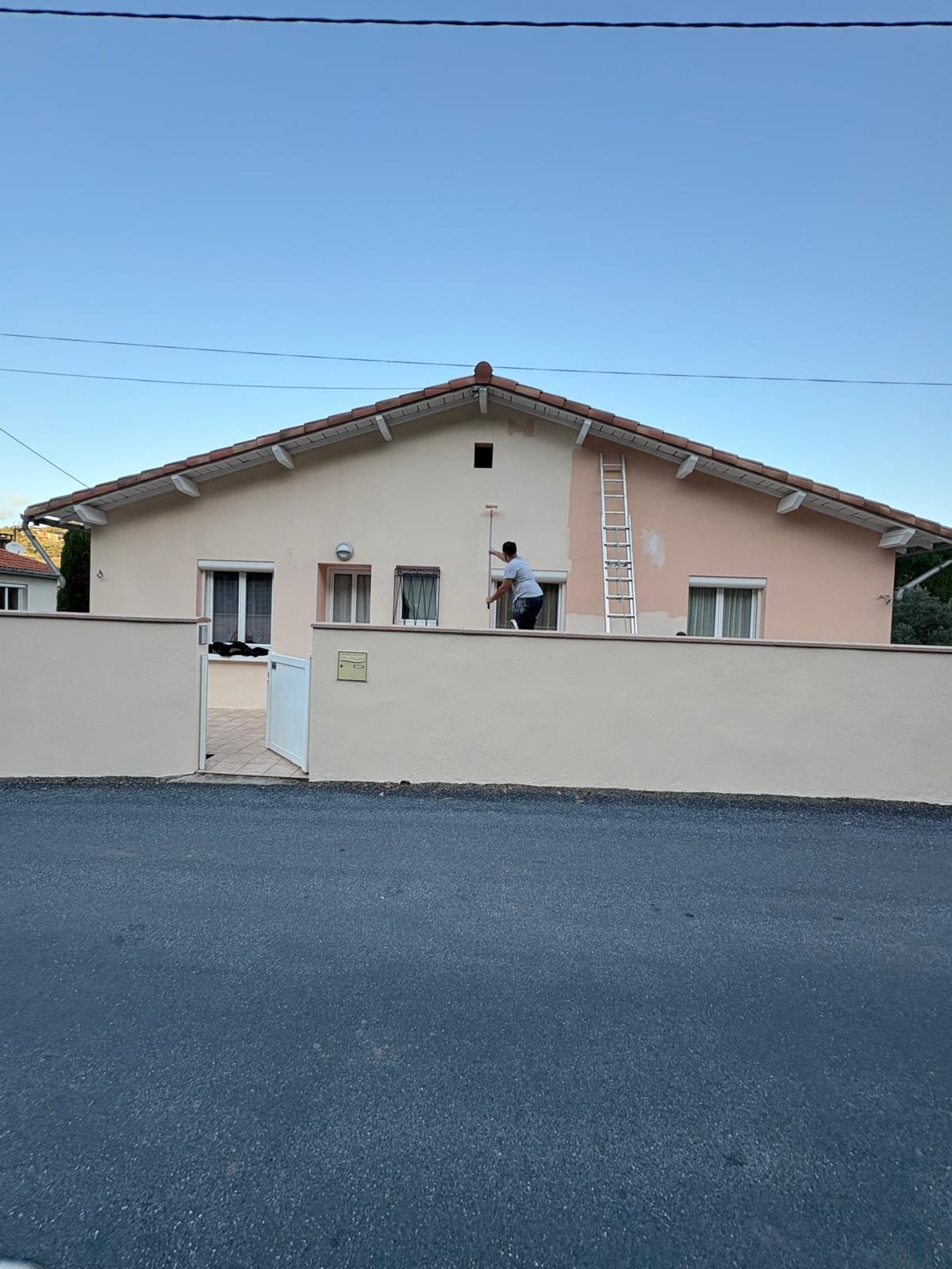 black rectangular device on brown roof