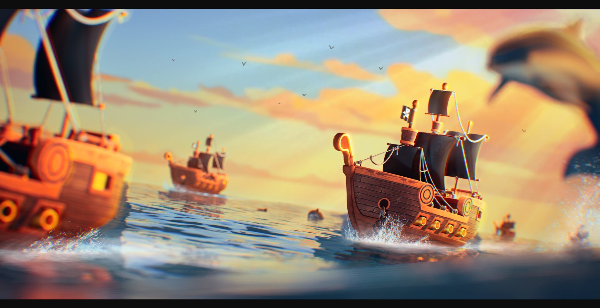 an abstract photo of a curved building with a blue sky in the background