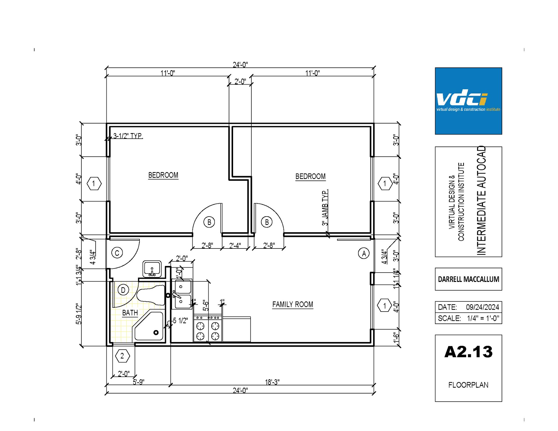 AutoCAD 2D Floor Plan