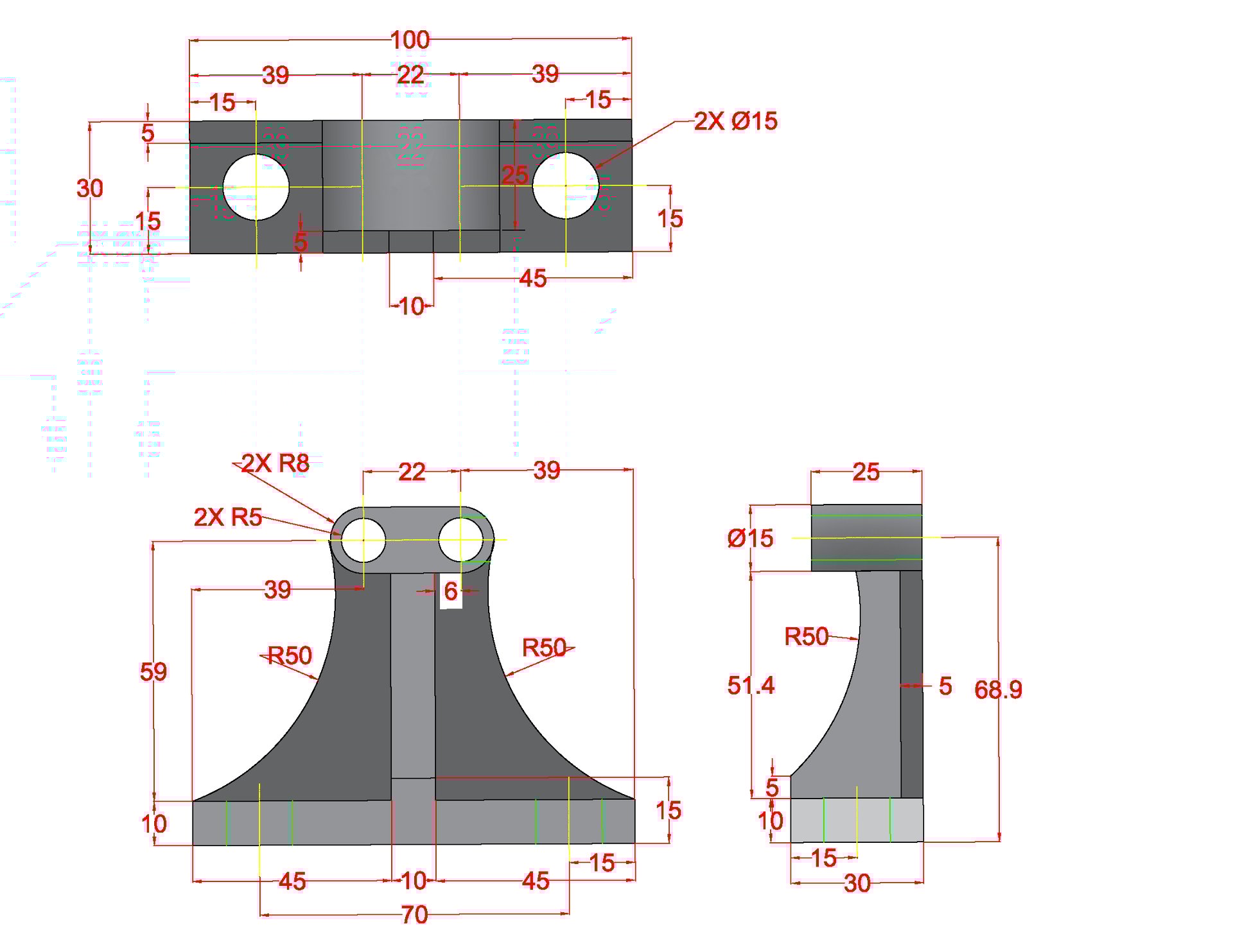 AutoCAD Machined Component