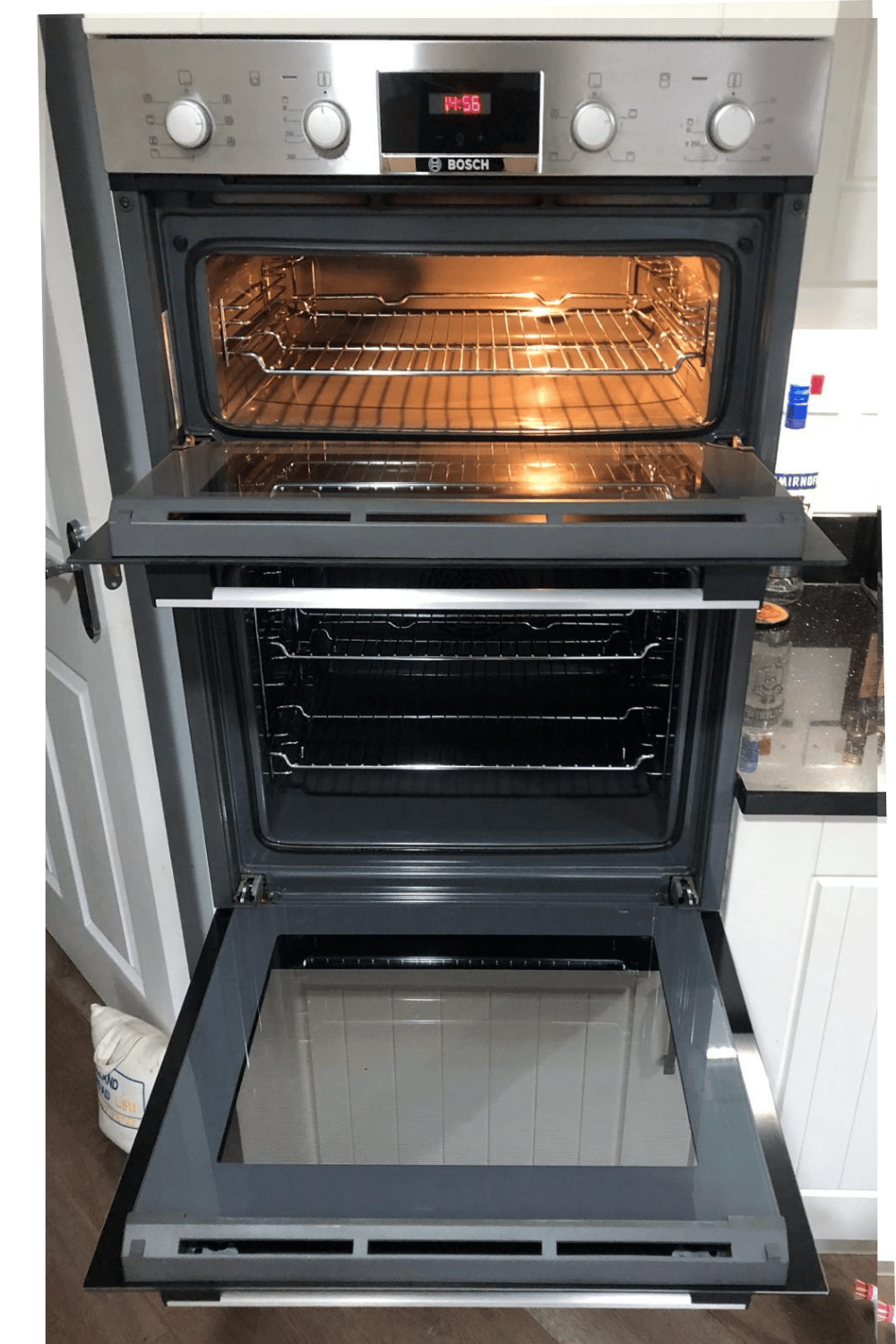 black and brown leather padded tub sofa