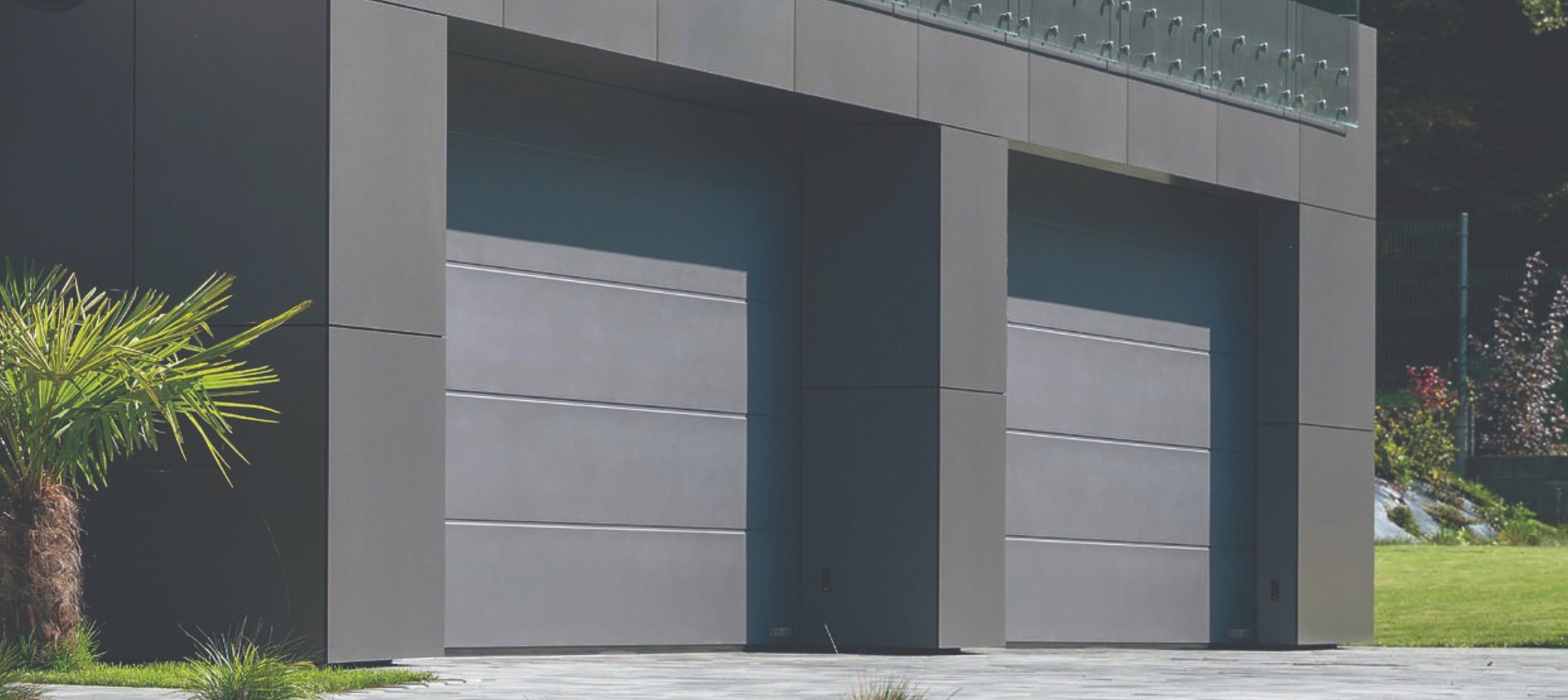 an abstract photo of a curved building with a blue sky in the background