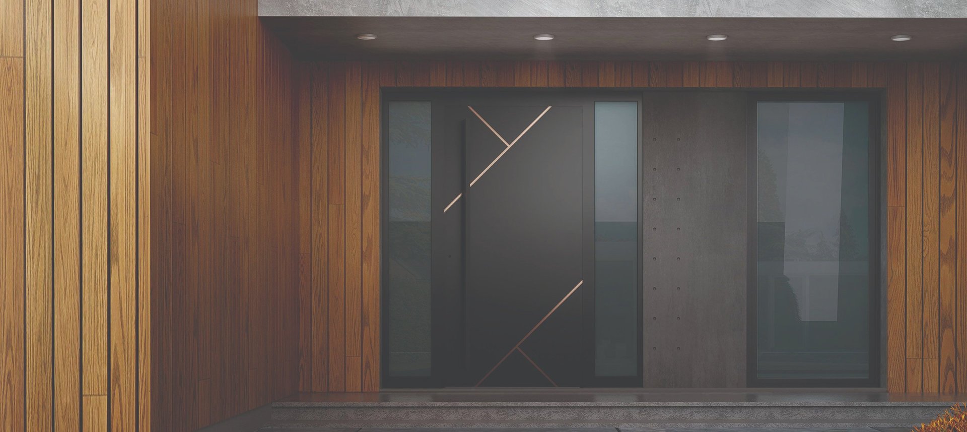 an abstract photo of a curved building with a blue sky in the background