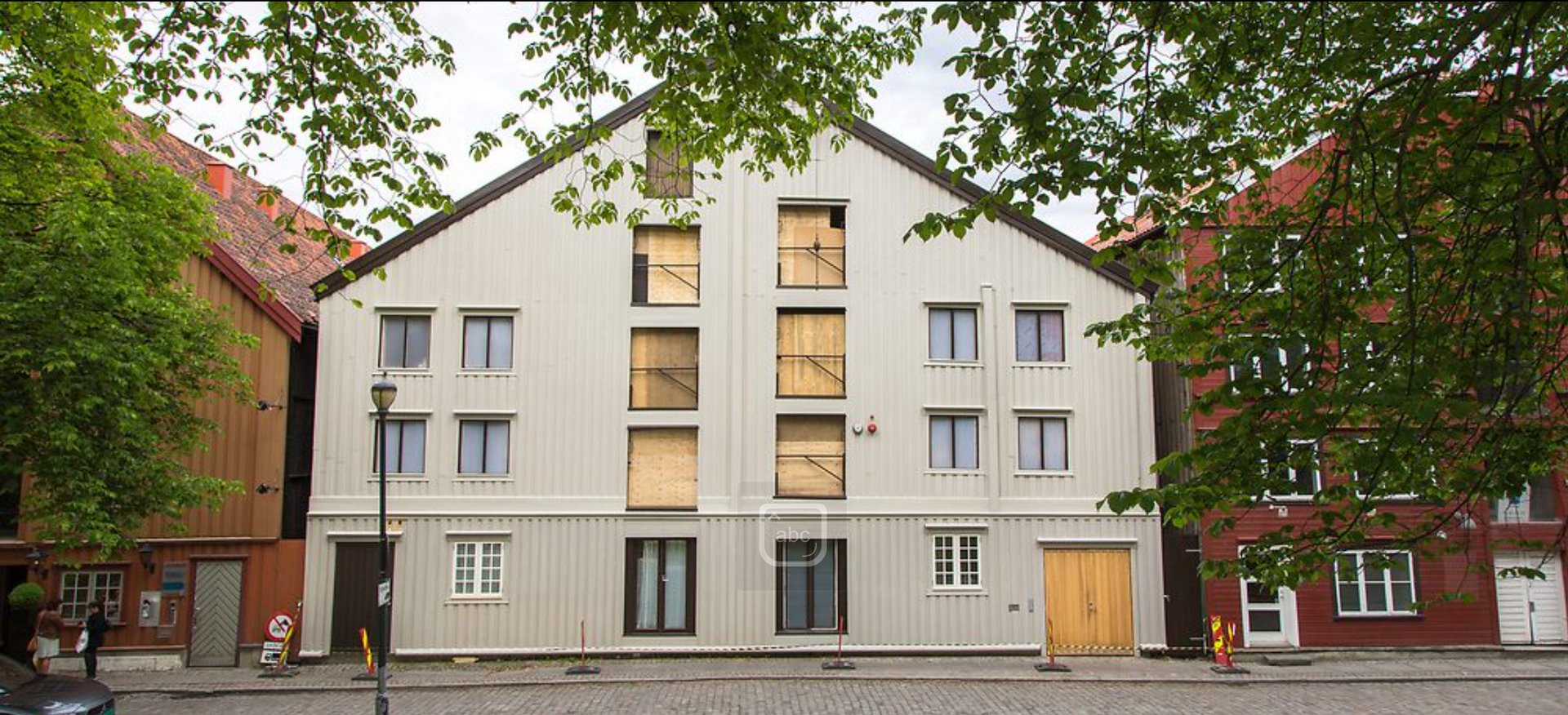 multicolored village wallpaper