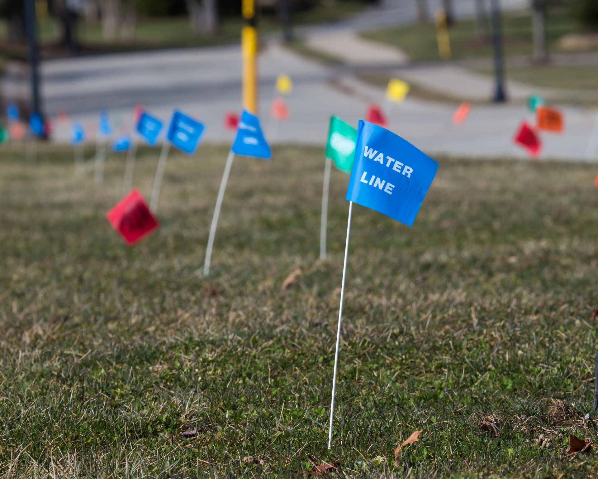 utility flags marking in a field