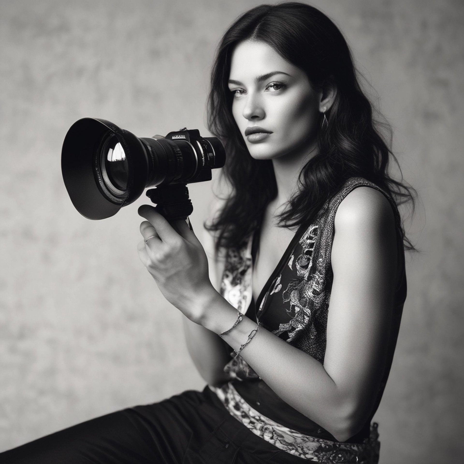 an abstract photo of a curved building with a blue sky in the background