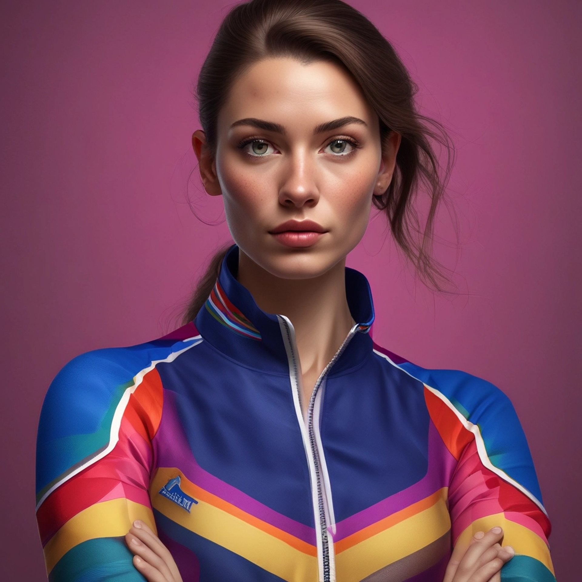 an abstract photo of a curved building with a blue sky in the background