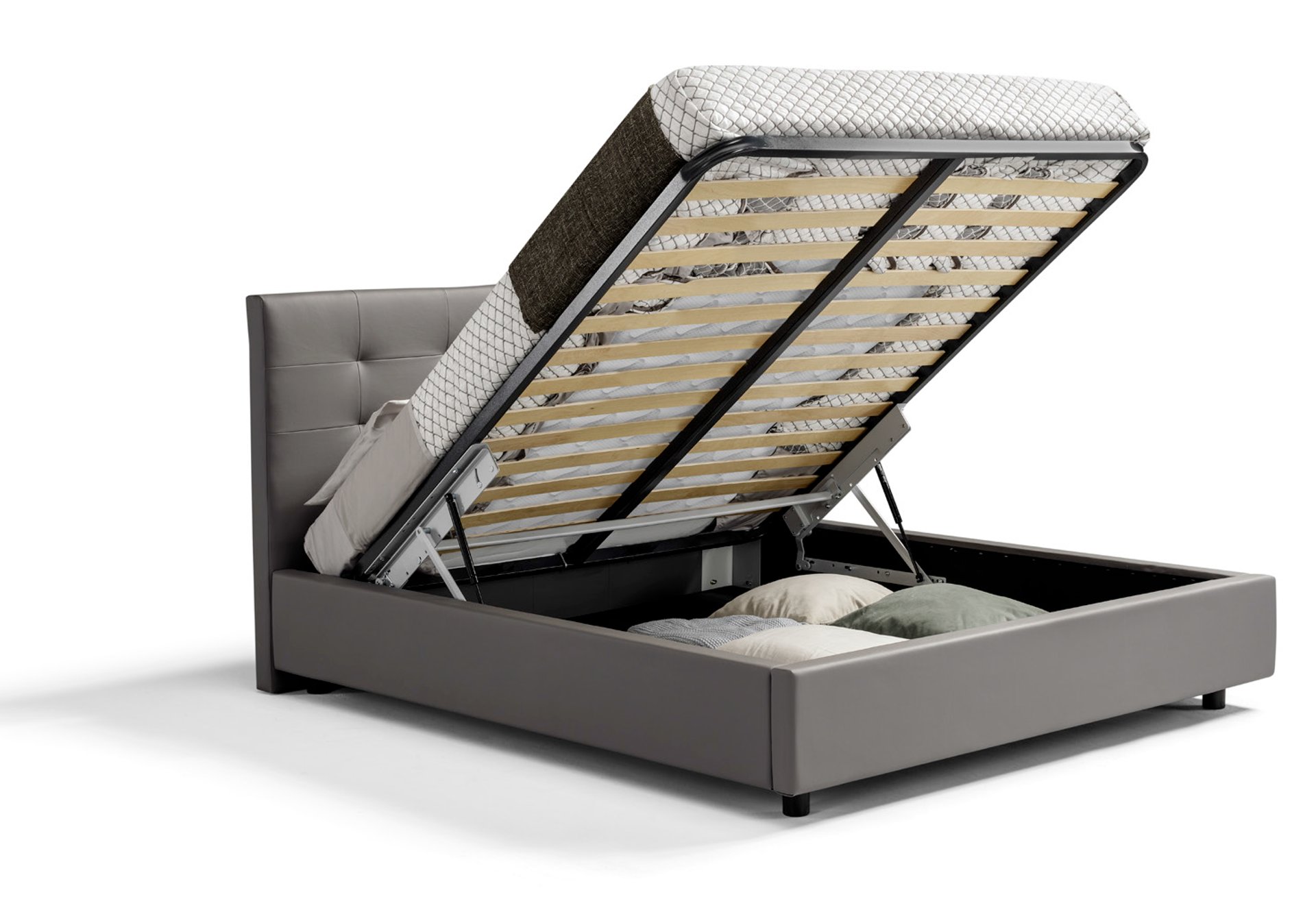 an abstract photo of a curved building with a blue sky in the background