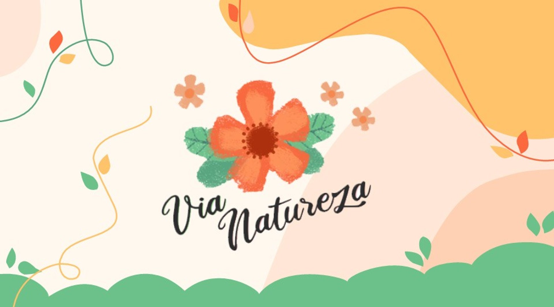 Fundo Logo Via Natureza com arabescos