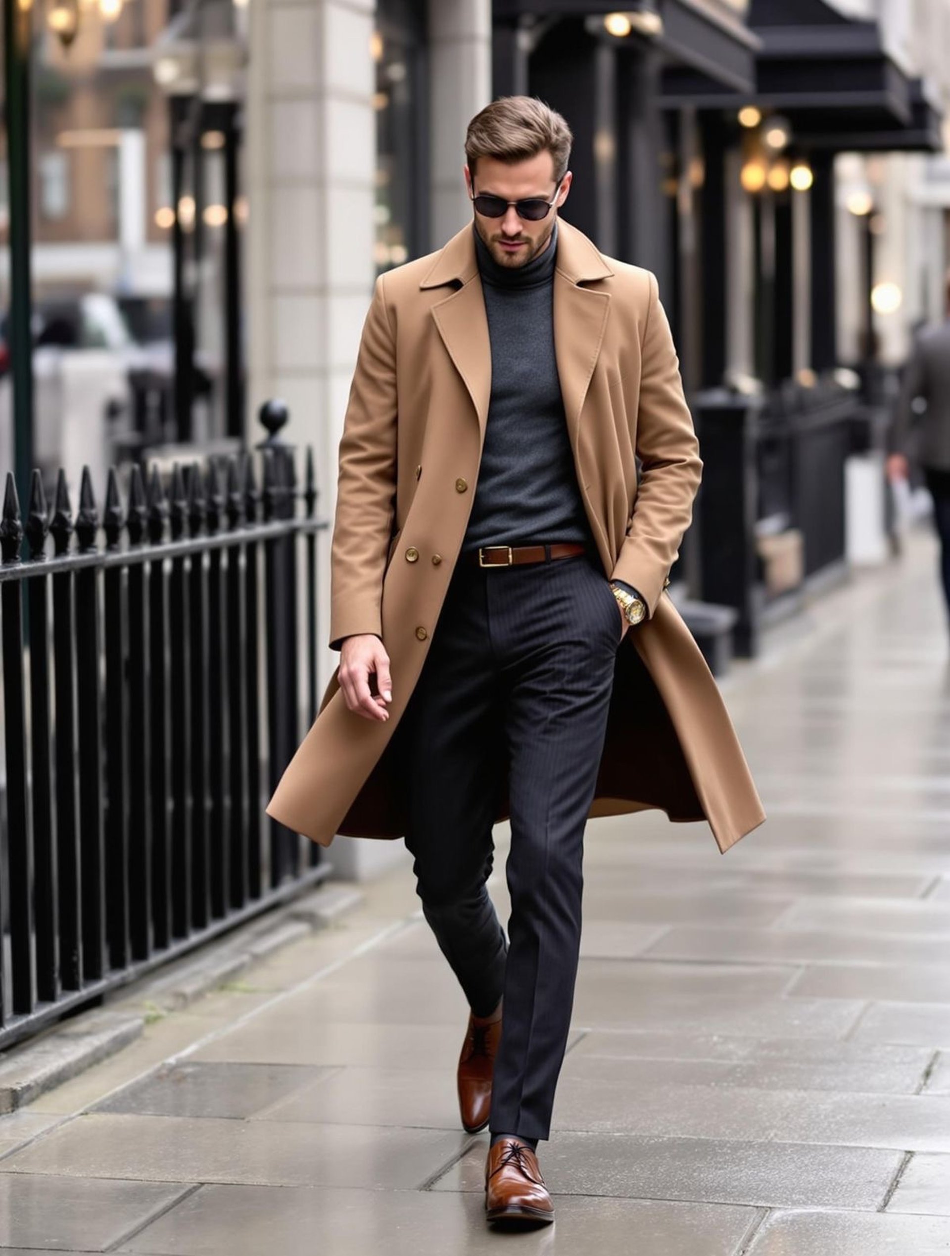 black and brown leather padded tub sofa