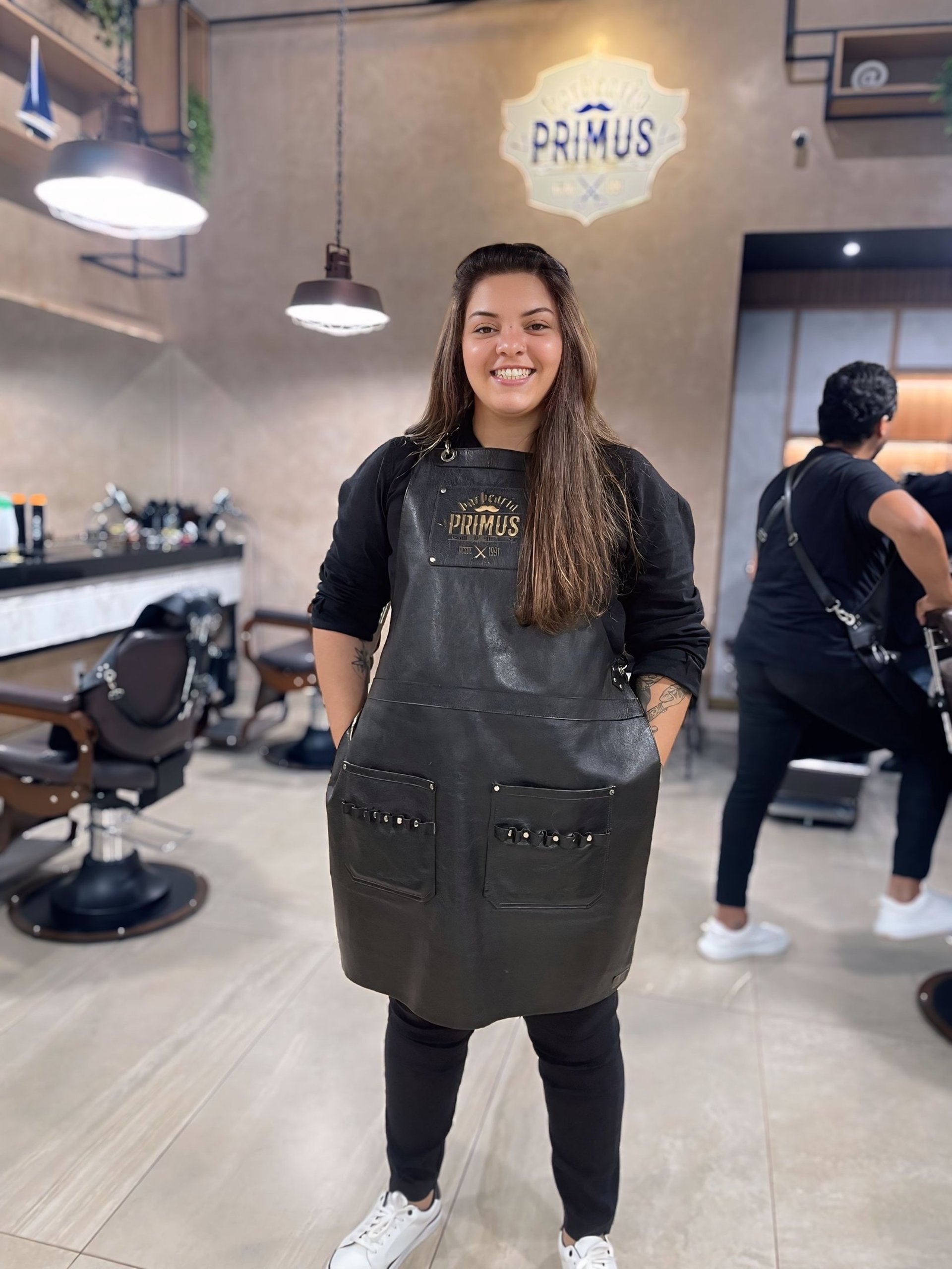 black and brown leather padded tub sofa