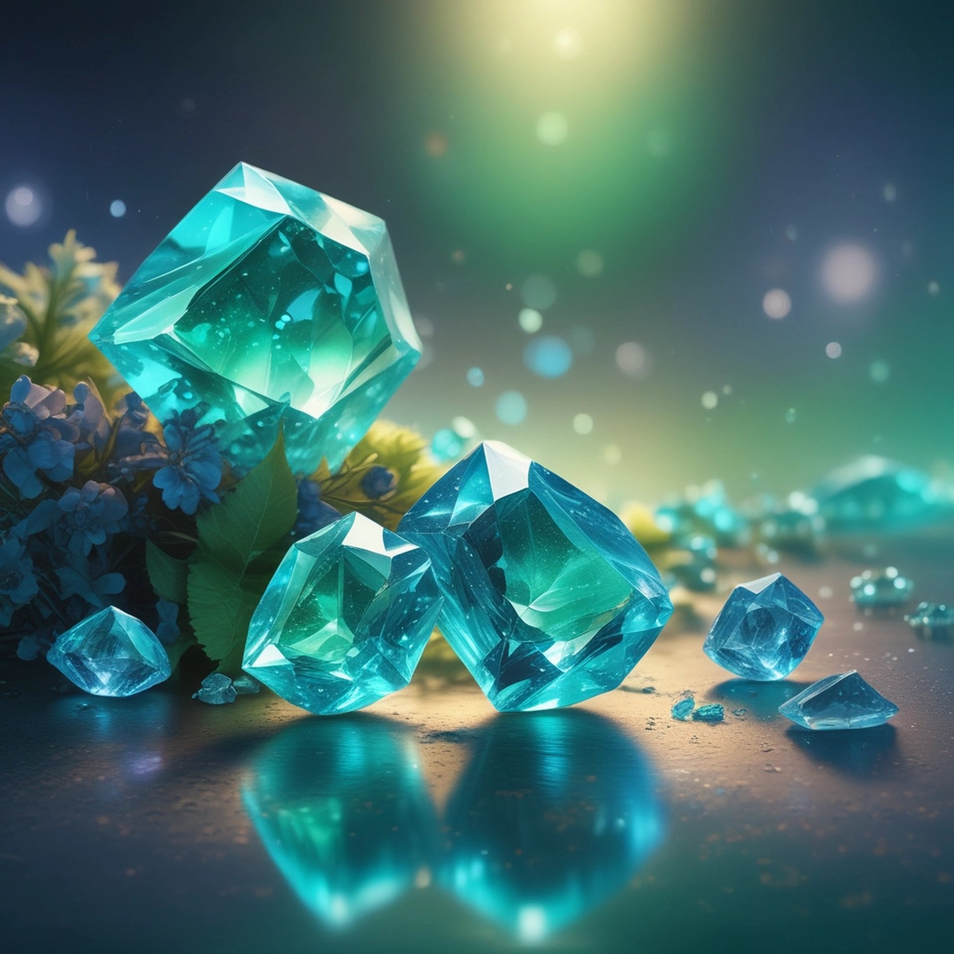 Diamanti luminosi su sfondo scuro – immagine ispirata al mondo della gioielleria