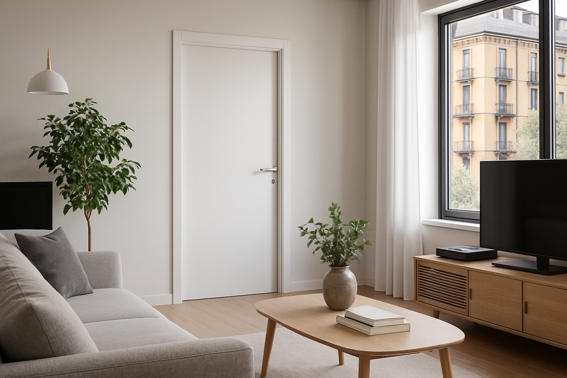 calm body of water near brown mountain under white and gray sky