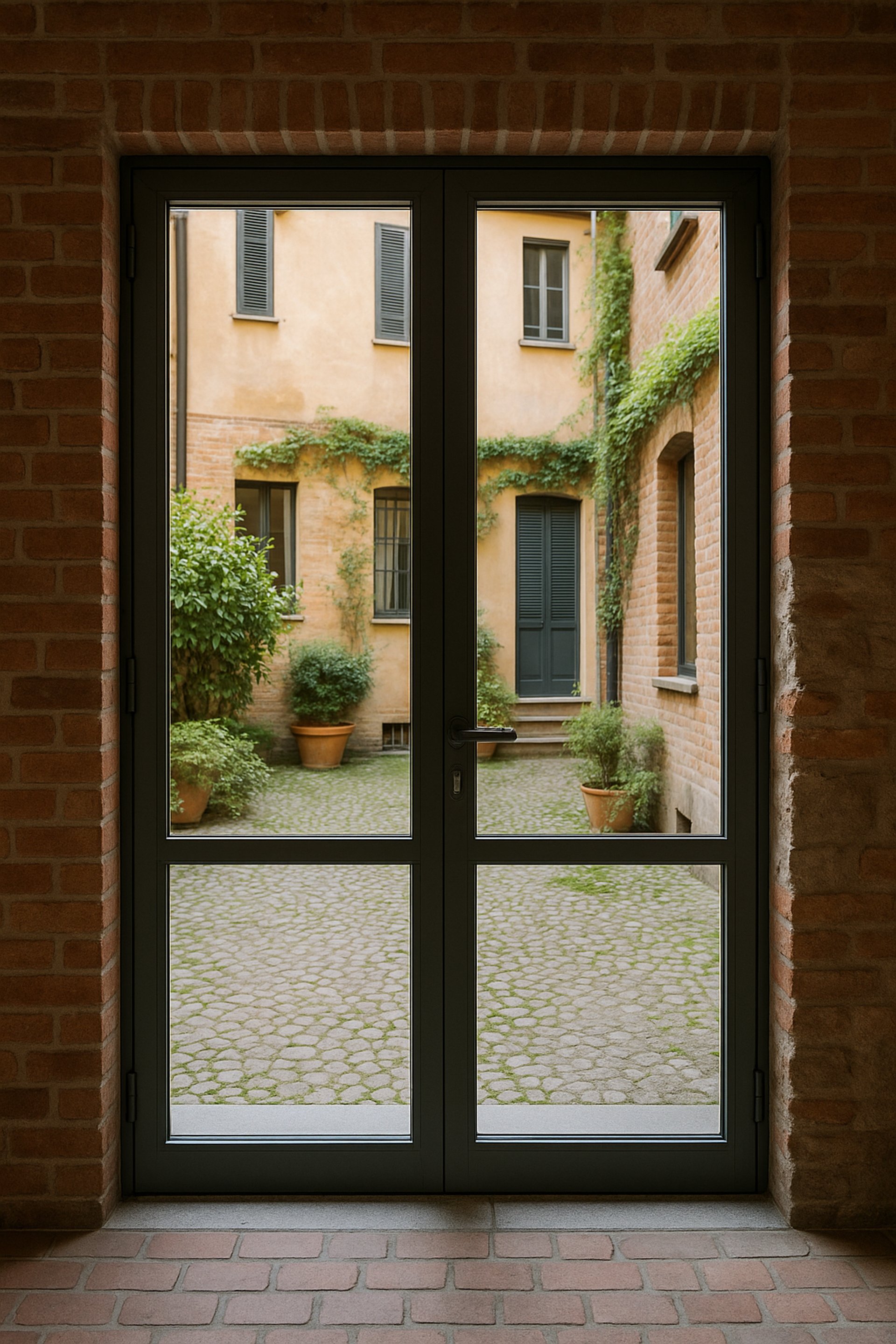 calm body of water near brown mountain under white and gray sky
