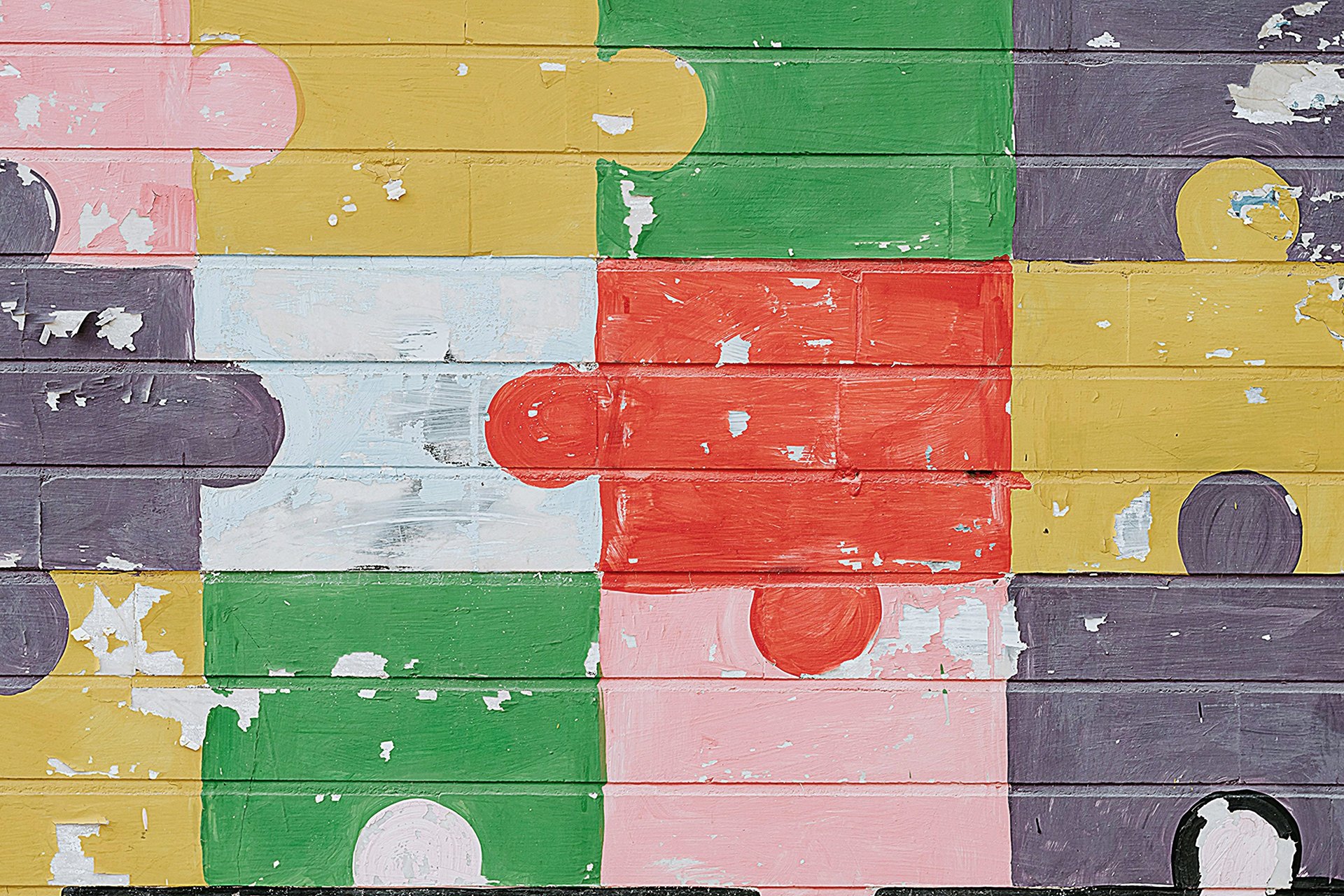 green red and yellow wall